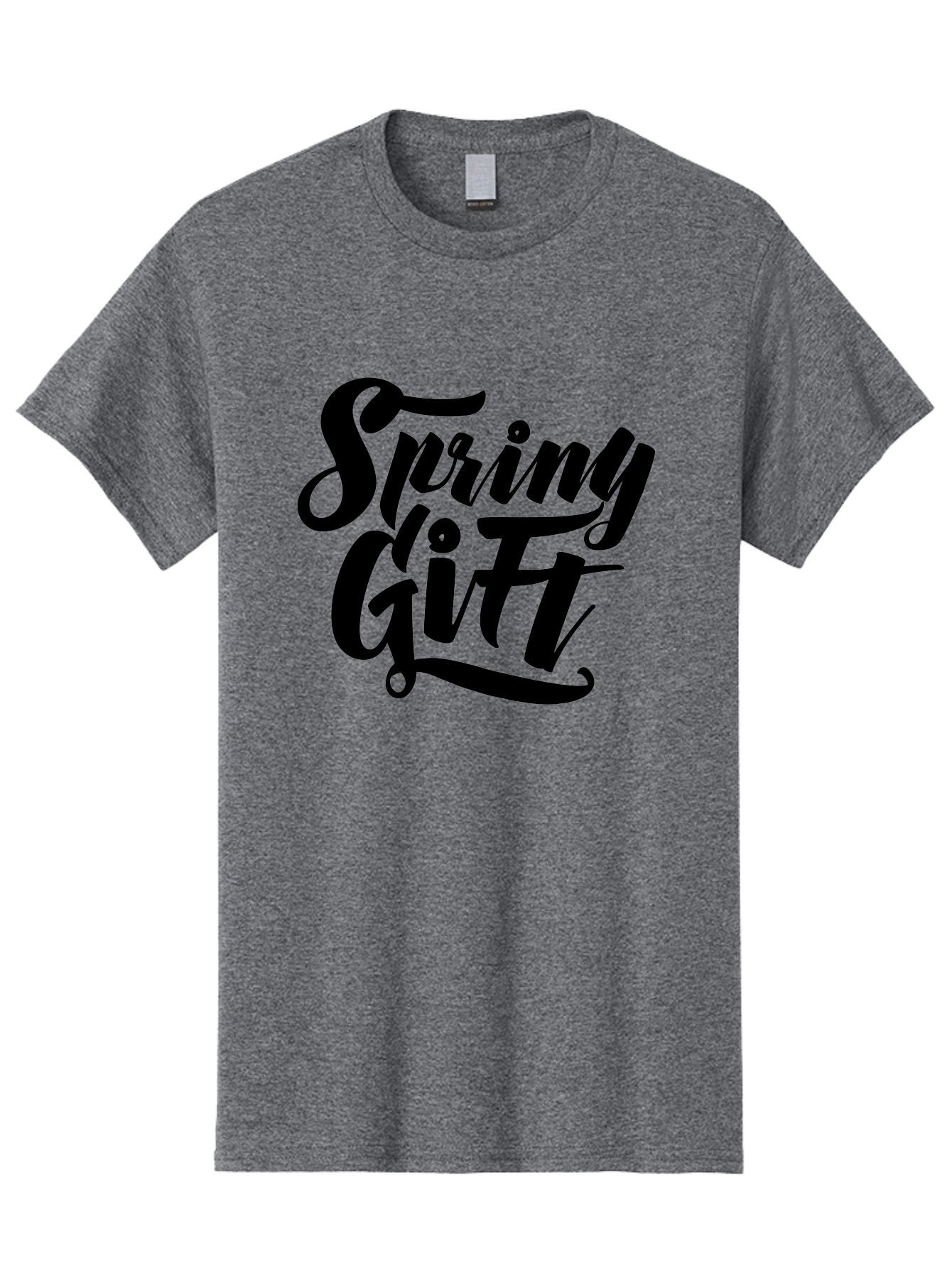 Spring-Gift Men'S Graphic Tee, 100% Cotton, Comfortable Casual Summer Wear, Machine Washable, Spring Gift, Spring Season, Gift Ideas, Spring Inspiration, Calligraphy Text, Stylized Font, Elegant Design, Seasonal Greetings, Spring Vibes Aac275