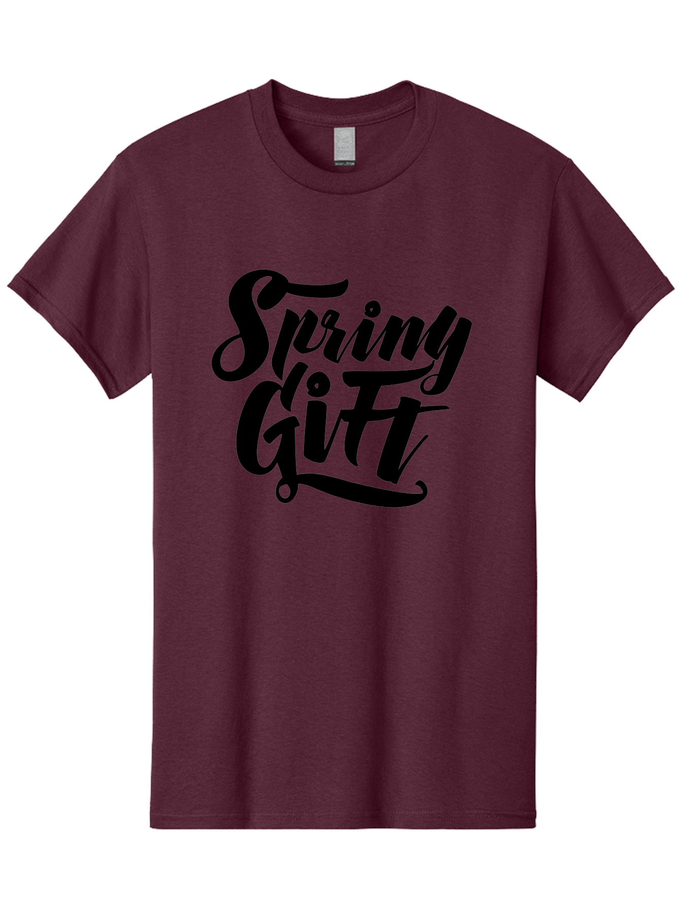 Spring-Gift Men'S Graphic Tee, 100% Cotton, Comfortable Casual Summer Wear, Machine Washable, Spring Gift, Spring Season, Gift Ideas, Spring Inspiration, Calligraphy Text, Stylized Font, Elegant Design, Seasonal Greetings, Spring Vibes Aac275