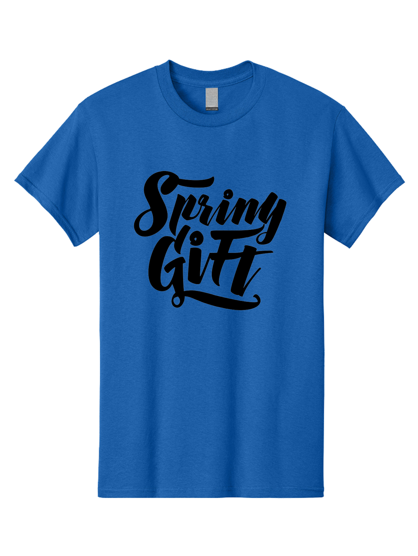 Spring-Gift Men'S Graphic Tee, 100% Cotton, Comfortable Casual Summer Wear, Machine Washable, Spring Gift, Spring Season, Gift Ideas, Spring Inspiration, Calligraphy Text, Stylized Font, Elegant Design, Seasonal Greetings, Spring Vibes Aac275
