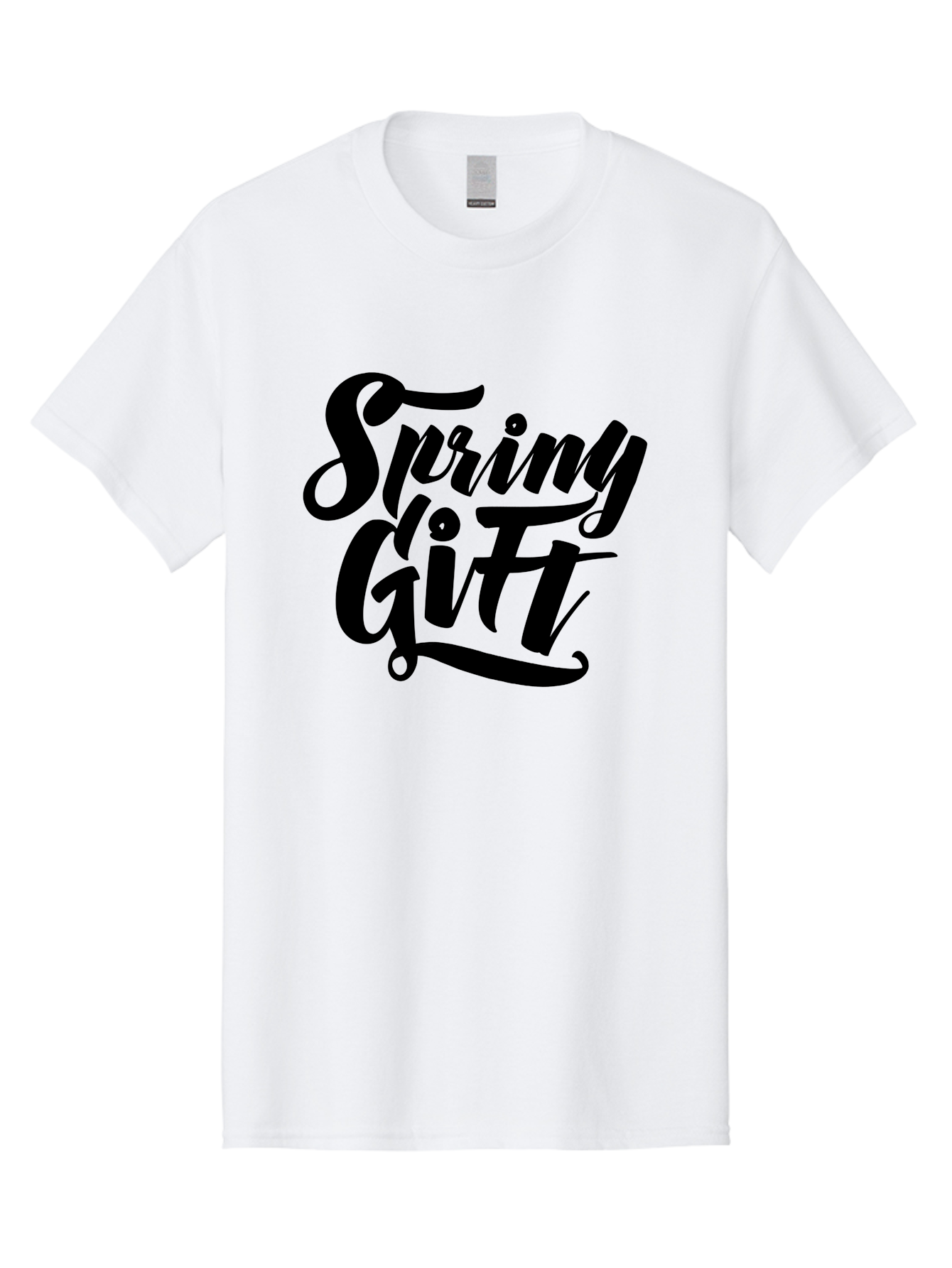 Spring-Gift Men'S Graphic Tee, 100% Cotton, Comfortable Casual Summer Wear, Machine Washable, Spring Gift, Spring Season, Gift Ideas, Spring Inspiration, Calligraphy Text, Stylized Font, Elegant Design, Seasonal Greetings, Spring Vibes Aac275