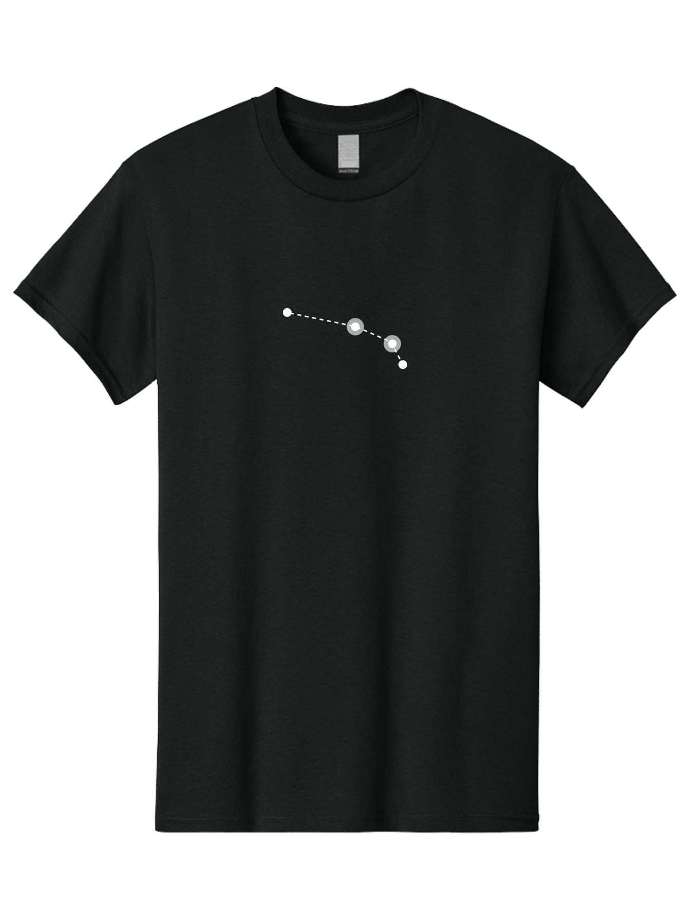 Constellation-1 Men'S Graphic Tee, 100% Cotton, Comfortable Casual Summer Wear, Machine Washable, Constellation Pattern, Glowing Stars, Dotted Line, Celestial Navigation, Astronomy Graphic, White Stars, Simple Design, Modern Illustration Aac280