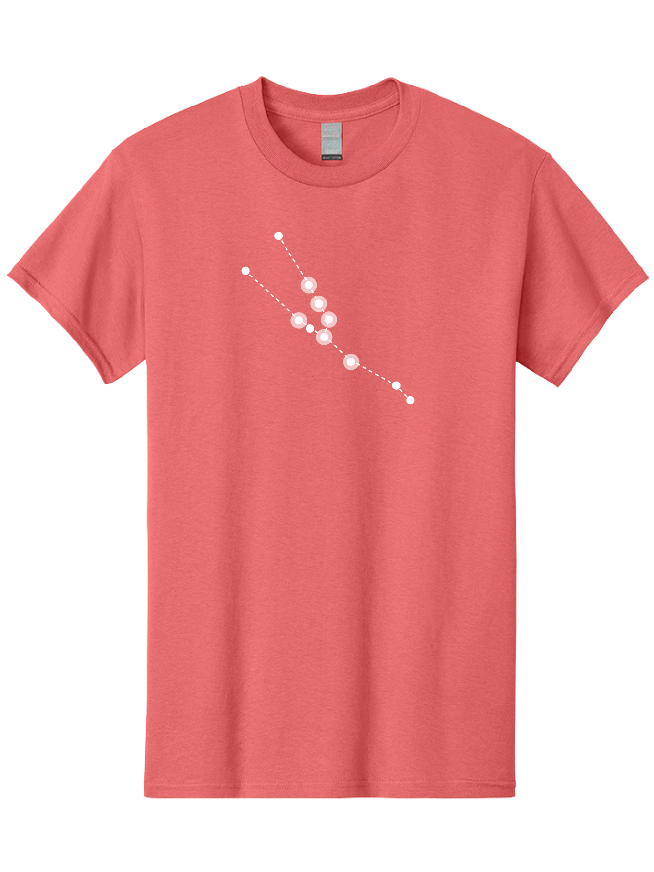 Constellation-5 Men'S Graphic Tee, 100% Cotton, Comfortable Casual Summer Wear, Machine Washable, Dotted Lines, White Dots, Constellation Pattern, Astronomical Illustration, Celestial Navigation, Night Sky Scenery, Stars Aligned Aac284