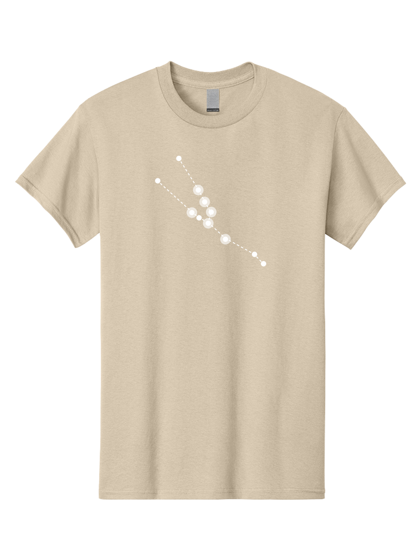 Constellation-5 Men'S Graphic Tee, 100% Cotton, Comfortable Casual Summer Wear, Machine Washable, Dotted Lines, White Dots, Constellation Pattern, Astronomical Illustration, Celestial Navigation, Night Sky Scenery, Stars Aligned Aac284
