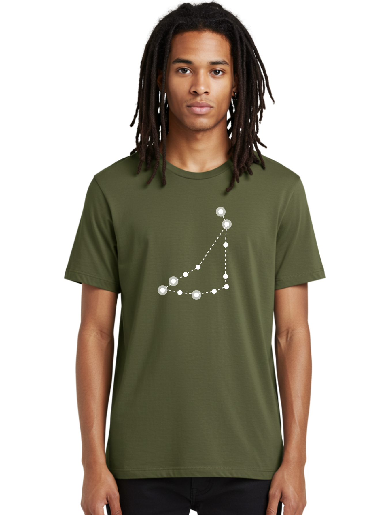 Constellation-Pattern-1 Men'S Graphic Tee, 100% Cotton, Comfortable Casual Summer Wear, Machine Washable, Constellation, White Stars, Dotted Lines, Celestial Map, Astronomy, Night Sky, Star Pattern, Zodiac Signs Aac285