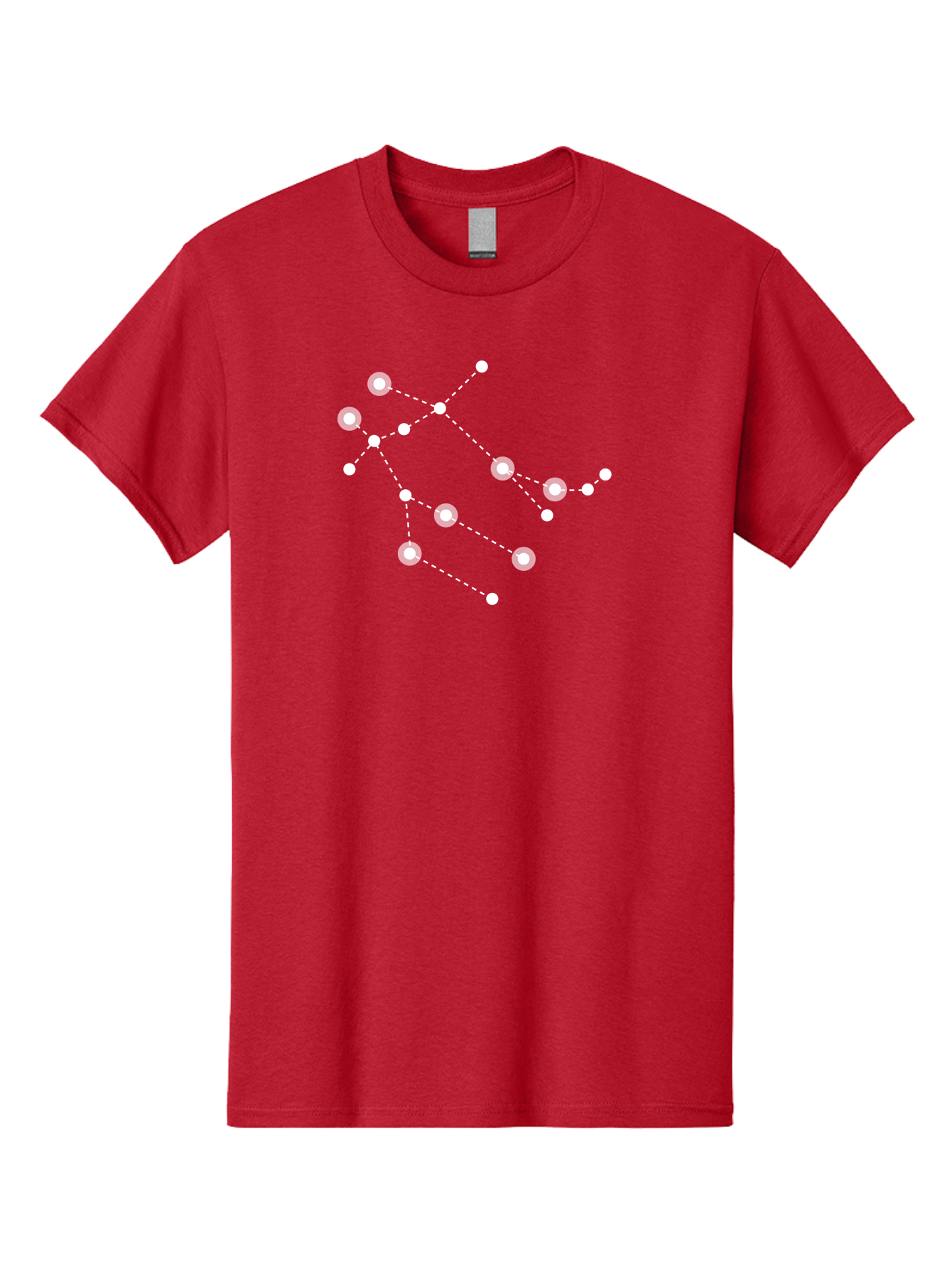 Constellation-Pattern-2 Men'S Graphic Tee, 100% Cotton, Comfortable Casual Summer Wear, Machine Washable, Constellation Pattern, Stars Connected By Dotted Lines, Glowing White Dots, Celestial Design, Night Sky, Astronomy, Space Theme, Aac286