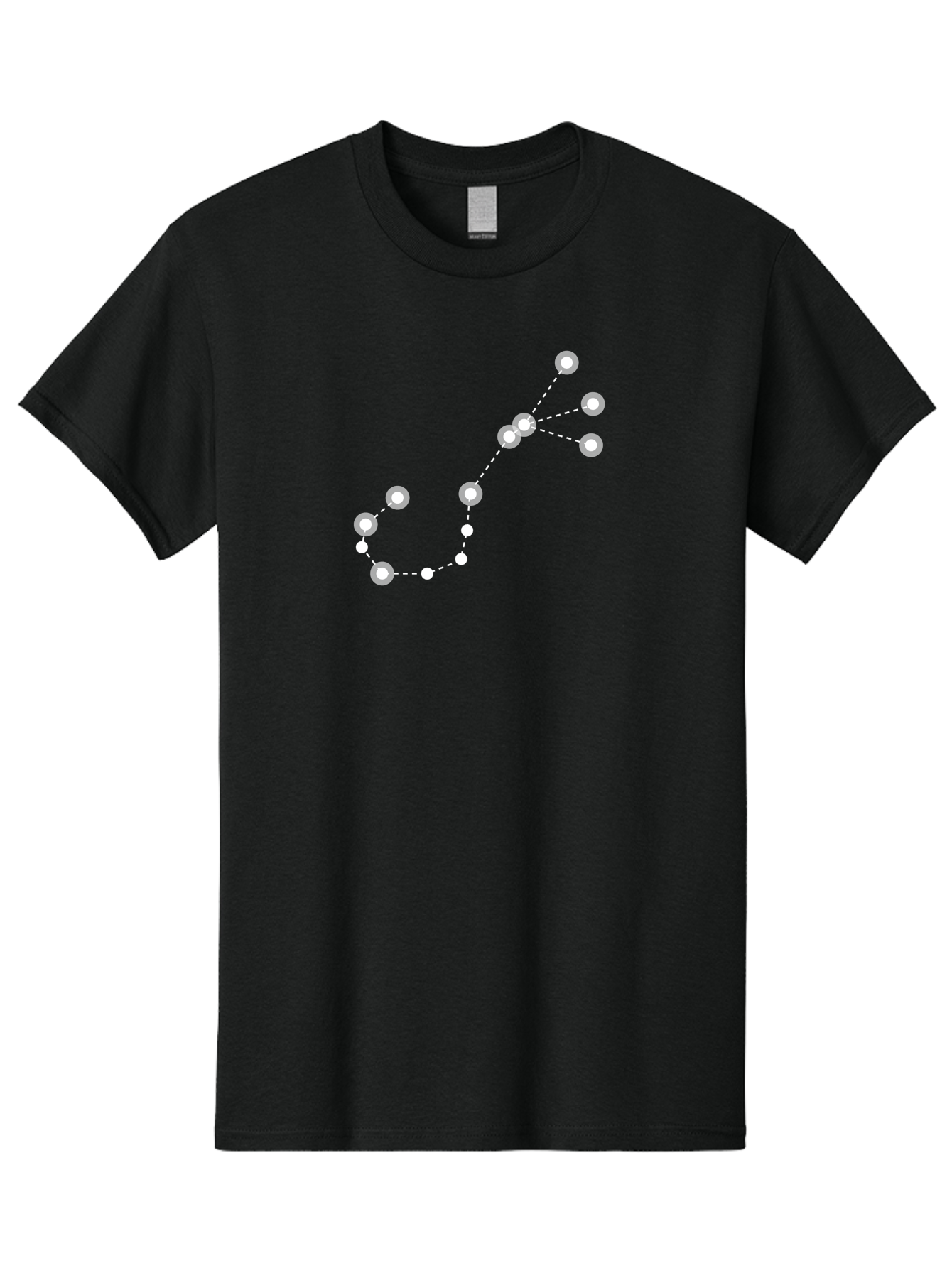 Constellation-Pattern-3 Men'S Graphic Tee, 100% Cotton, Comfortable Casual Summer Wear, Machine Washable, Constellation Pattern, Stars Connected By Dotted Lines, Astronomy, Space, Glowing Orbs, Celestial Navigation, Night Sky Aac287