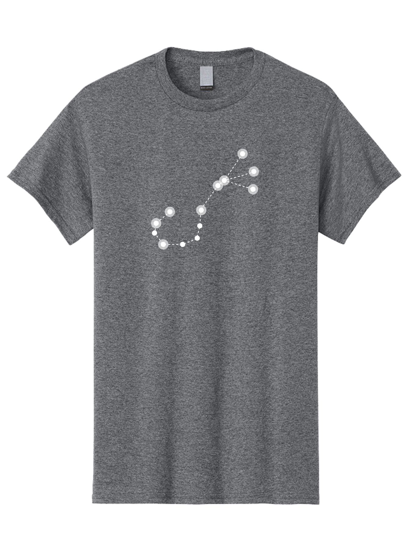 Constellation-Pattern-3 Men'S Graphic Tee, 100% Cotton, Comfortable Casual Summer Wear, Machine Washable, Constellation Pattern, Stars Connected By Dotted Lines, Astronomy, Space, Glowing Orbs, Celestial Navigation, Night Sky Aac287