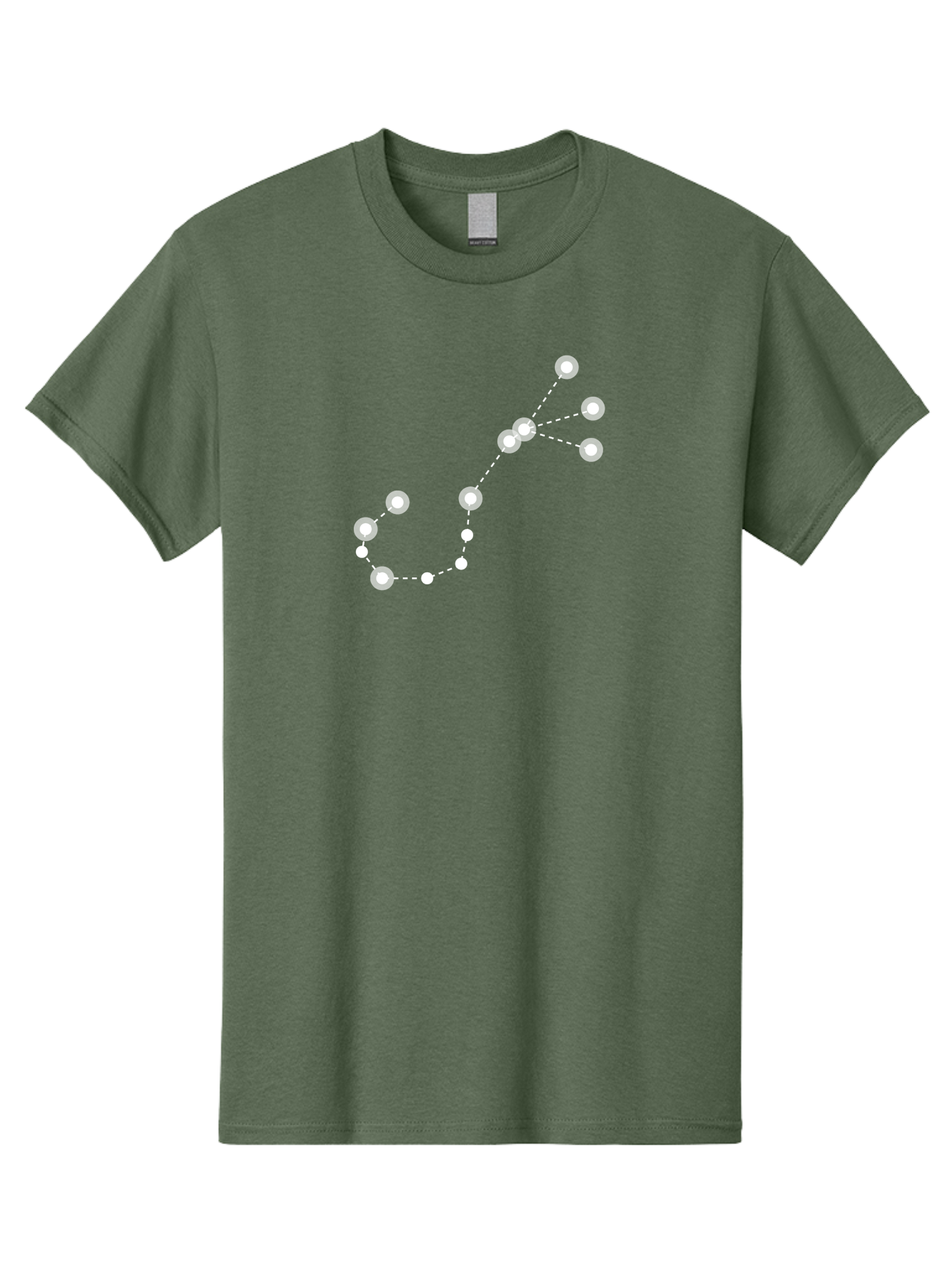 Constellation-Pattern-3 Men'S Graphic Tee, 100% Cotton, Comfortable Casual Summer Wear, Machine Washable, Constellation Pattern, Stars Connected By Dotted Lines, Astronomy, Space, Glowing Orbs, Celestial Navigation, Night Sky Aac287