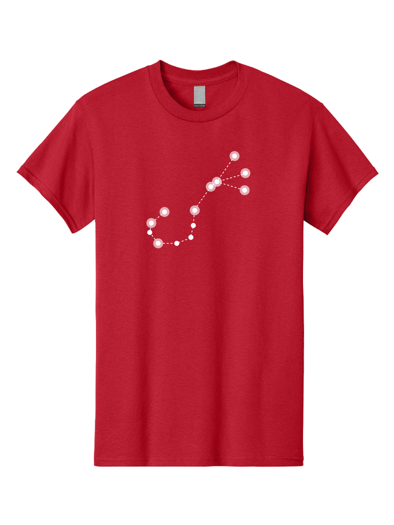 Constellation-Pattern-3 Men'S Graphic Tee, 100% Cotton, Comfortable Casual Summer Wear, Machine Washable, Constellation Pattern, Stars Connected By Dotted Lines, Astronomy, Space, Glowing Orbs, Celestial Navigation, Night Sky Aac287