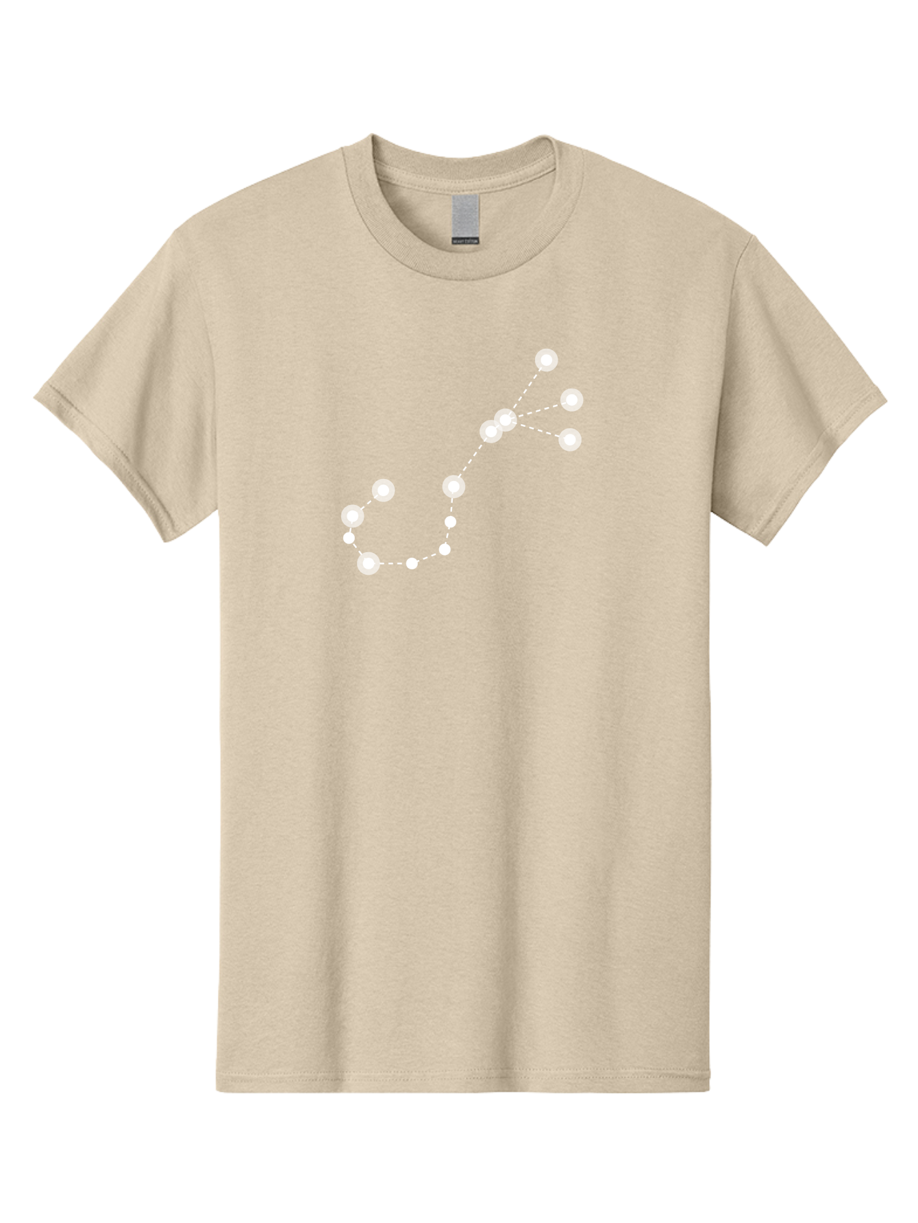 Constellation-Pattern-3 Men'S Graphic Tee, 100% Cotton, Comfortable Casual Summer Wear, Machine Washable, Constellation Pattern, Stars Connected By Dotted Lines, Astronomy, Space, Glowing Orbs, Celestial Navigation, Night Sky Aac287
