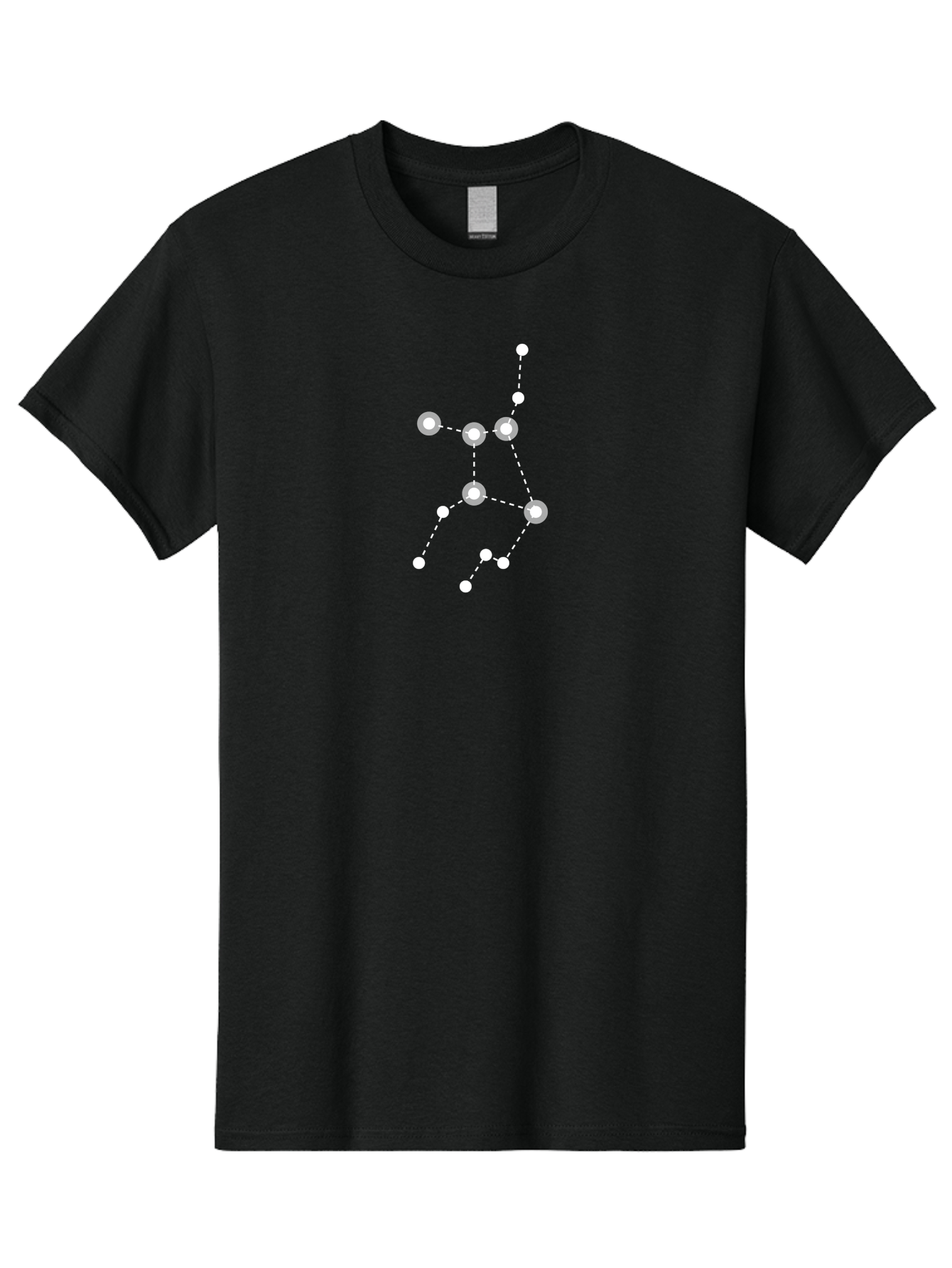 Constellation-Pattern Men'S Graphic Tee, 100% Cotton, Comfortable Casual Summer Wear, Machine Washable, Constellation Pattern, Stars Connected, Dotted Lines, Night Sky, Celestial Navigation, Astronomy, Space Aac288