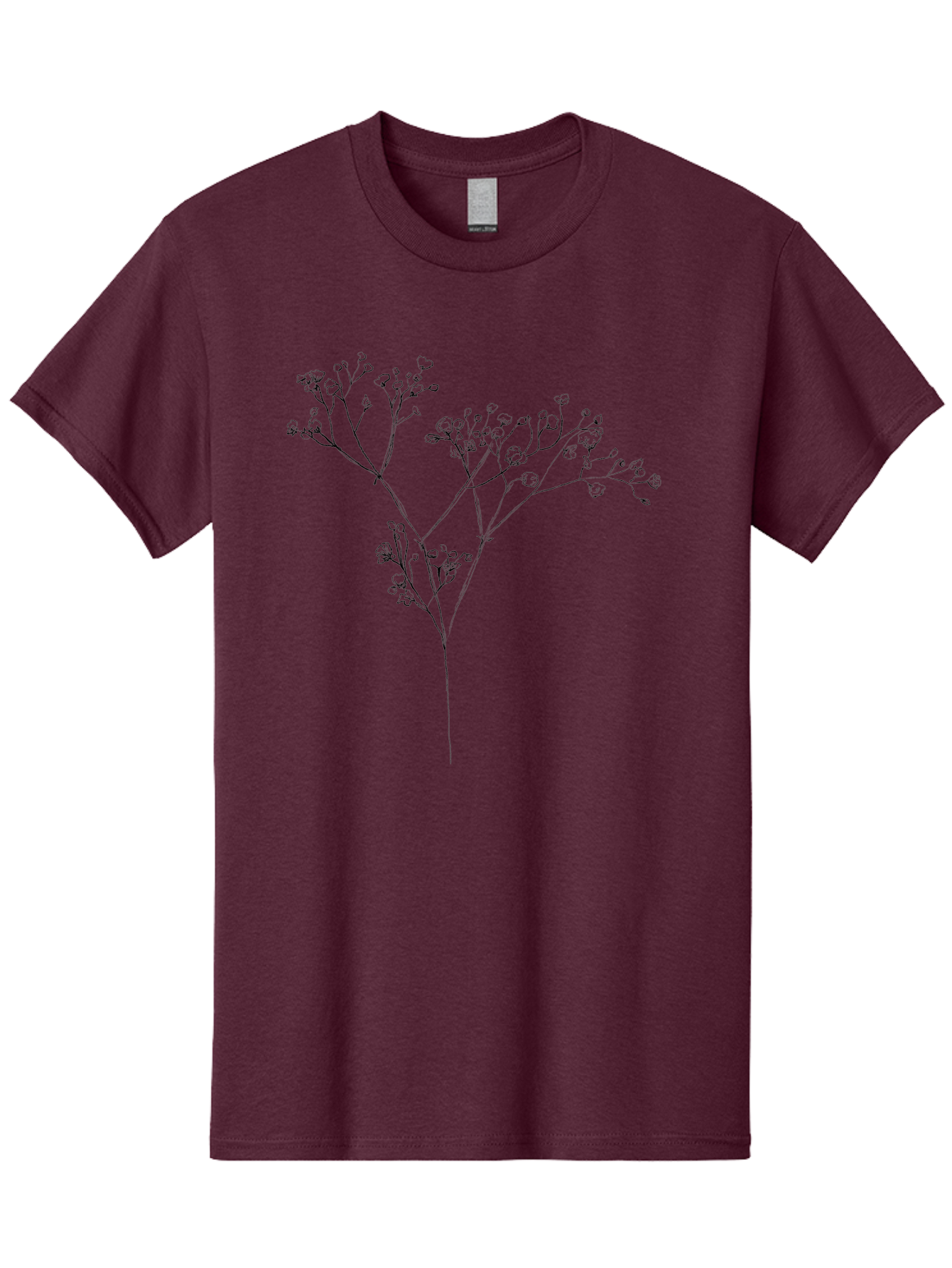 Baby-S-Breath Men'S Graphic Tee, 100% Cotton, Comfortable Casual Summer Wear, Machine Washable, Gypsophila Flowers, Delicate Flowers, Baby'S Breath, Floral Arrangements, Wedding Decor, Minimalist Design, Simple Elegance, Floral Beauty Aac291
