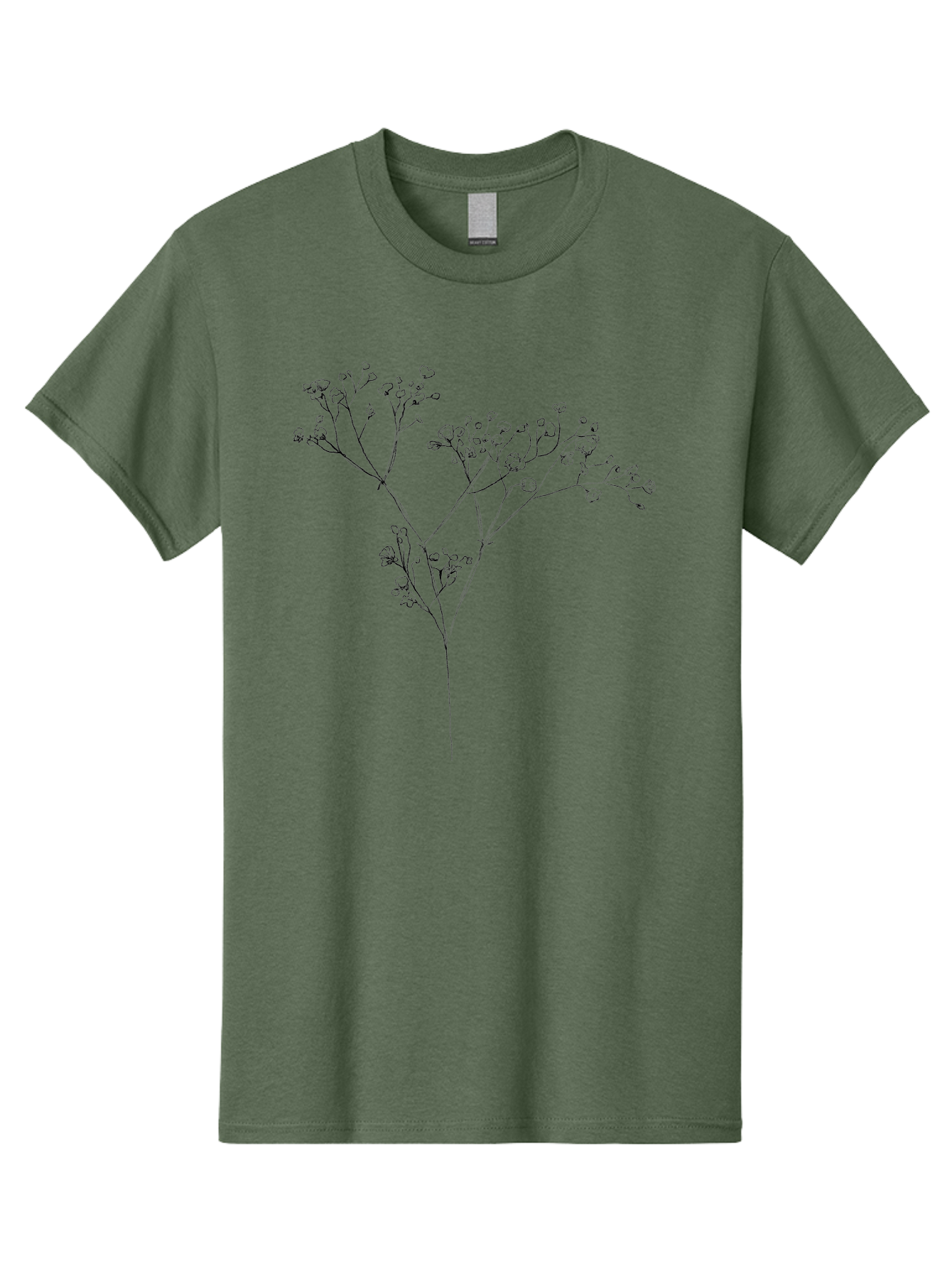 Baby-S-Breath Men'S Graphic Tee, 100% Cotton, Comfortable Casual Summer Wear, Machine Washable, Gypsophila Flowers, Delicate Flowers, Baby'S Breath, Floral Arrangements, Wedding Decor, Minimalist Design, Simple Elegance, Floral Beauty Aac291