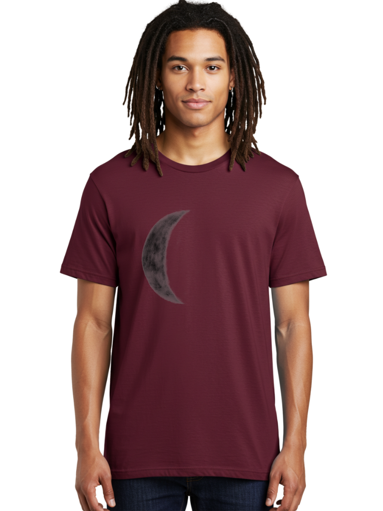 Crescent-Moon Men'S Graphic Tee, 100% Cotton, Comfortable Casual Summer Wear, Machine Washable, Crescent Moon, Lunar Phase, Moon Shape, Dark Moon, Night Sky, Celestial Body, Astronomy, Moonlight Aac298