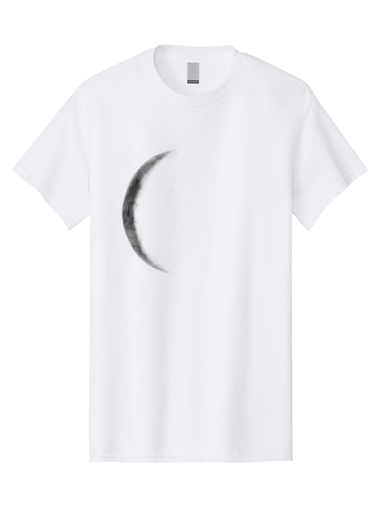 Crescent-Shape Men'S Graphic Tee, 100% Cotton, Comfortable Casual Summer Wear, Machine Washable, Lunar Eclipse, Crescent Moon, Night Sky, Astronomy, Celestial Body, Moon Phase, Space Aac299