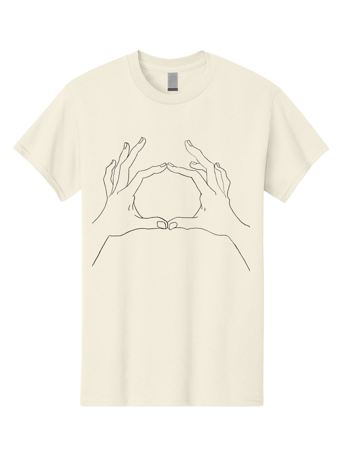 Hands-Forming-Circle Men'S Graphic Tee, 100% Cotton, Comfortable Casual Summer Wear, Machine Washable, Hand Gesture, Spiritual Symbol, Meditation Pose, Yoga Mudra, Wellness Practice, Mindfulness Exercise, Hand Illustration, Symbolic Gesture Aac323