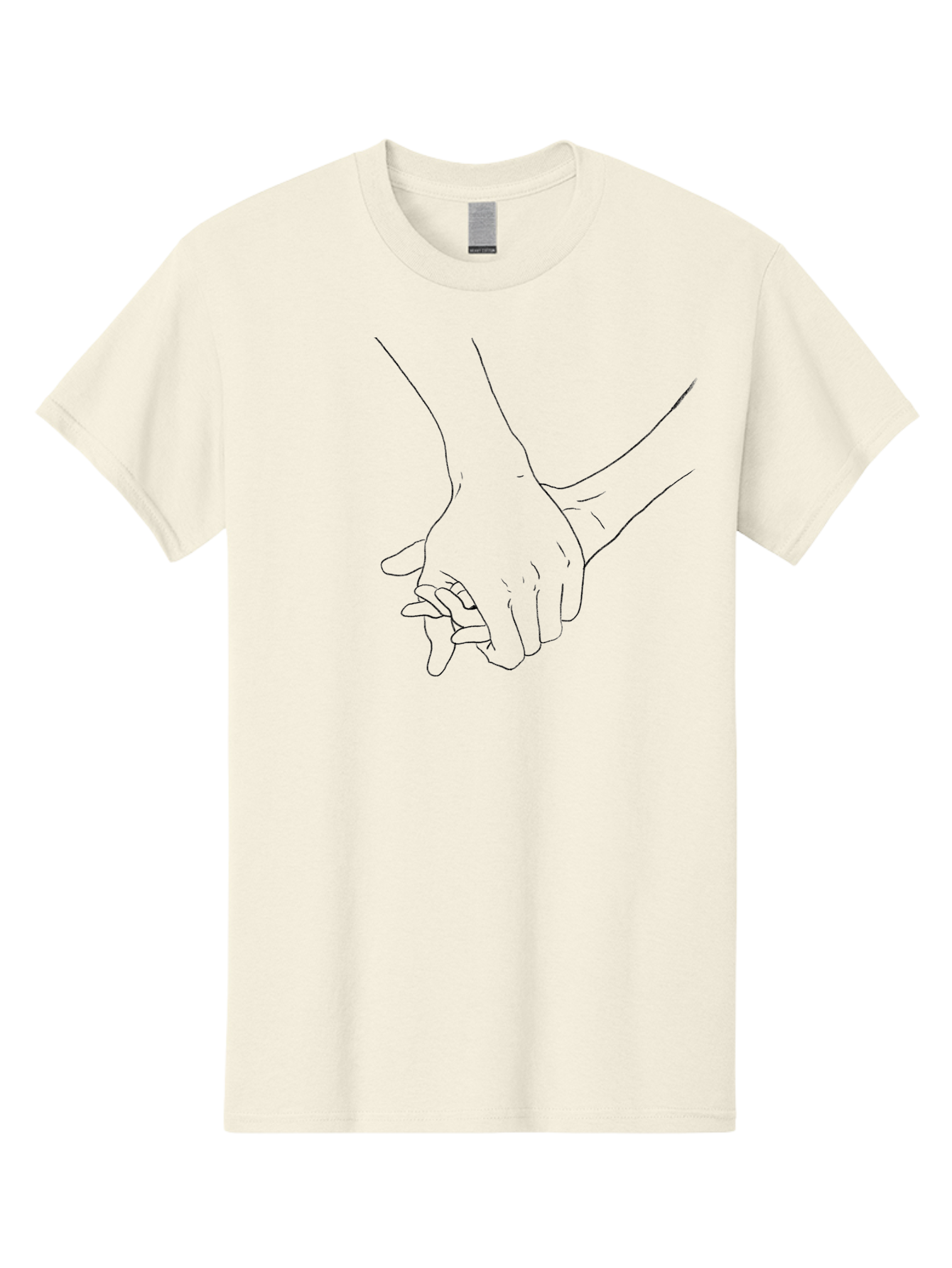 Hands-Holding-1 Men'S Graphic Tee, 100% Cotton, Comfortable Casual Summer Wear, Machine Washable, Hands Holding Each Other, Tender Touch, Love And Care, Friendship, Support, Unity Aac324