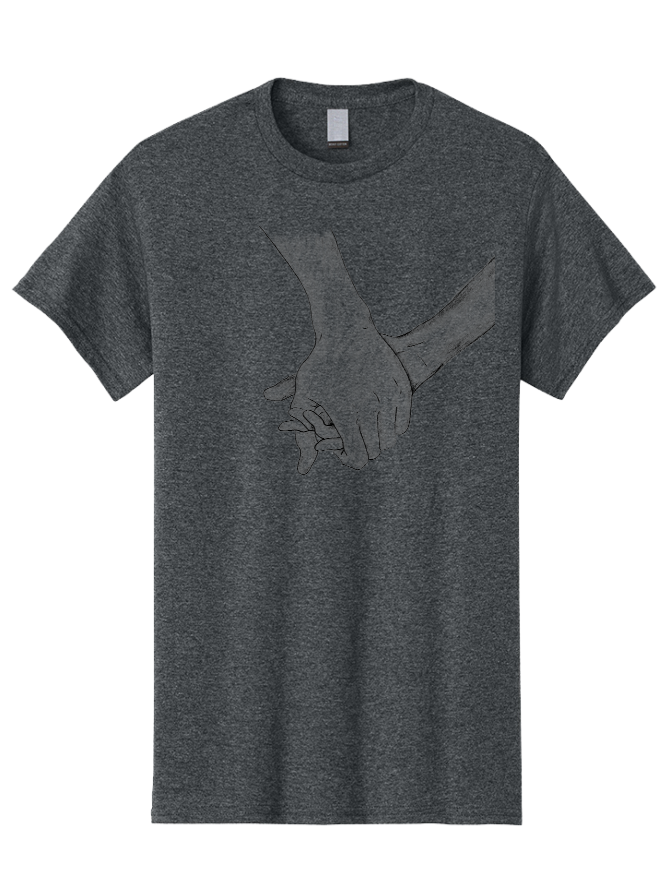 Hands-Holding Men'S Graphic Tee, 100% Cotton, Comfortable Casual Summer Wear, Machine Washable, Hands Holding, Help And Support, Holding Hands, Love And Care, Unity, Togetherness, Connection, Friendship Aac325