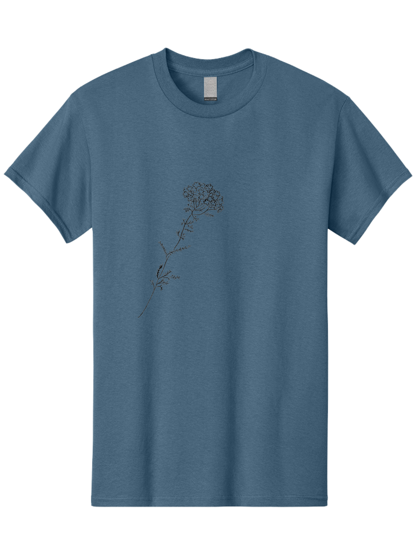 Hemlock Men'S Graphic Tee, 100% Cotton, Comfortable Casual Summer Wear, Machine Washable, Queen Anne'S Lace, Wildflower, Delicate Petals, Intricate Details, Simple Line Art, Minimalist Design, Floral Motif, Whimsical Style, Elegant Simplicity Aac326