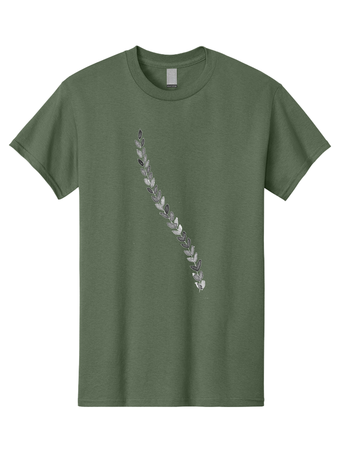 Leaves Men'S Graphic Tee, 100% Cotton, Comfortable Casual Summer Wear, Machine Washable, Laurel Wreath, Leafy Garland, Purple Leaves, Digital Illustration, Graphic Design, Symbol Of Honor, Award Decoration, Vintage Style Aac332