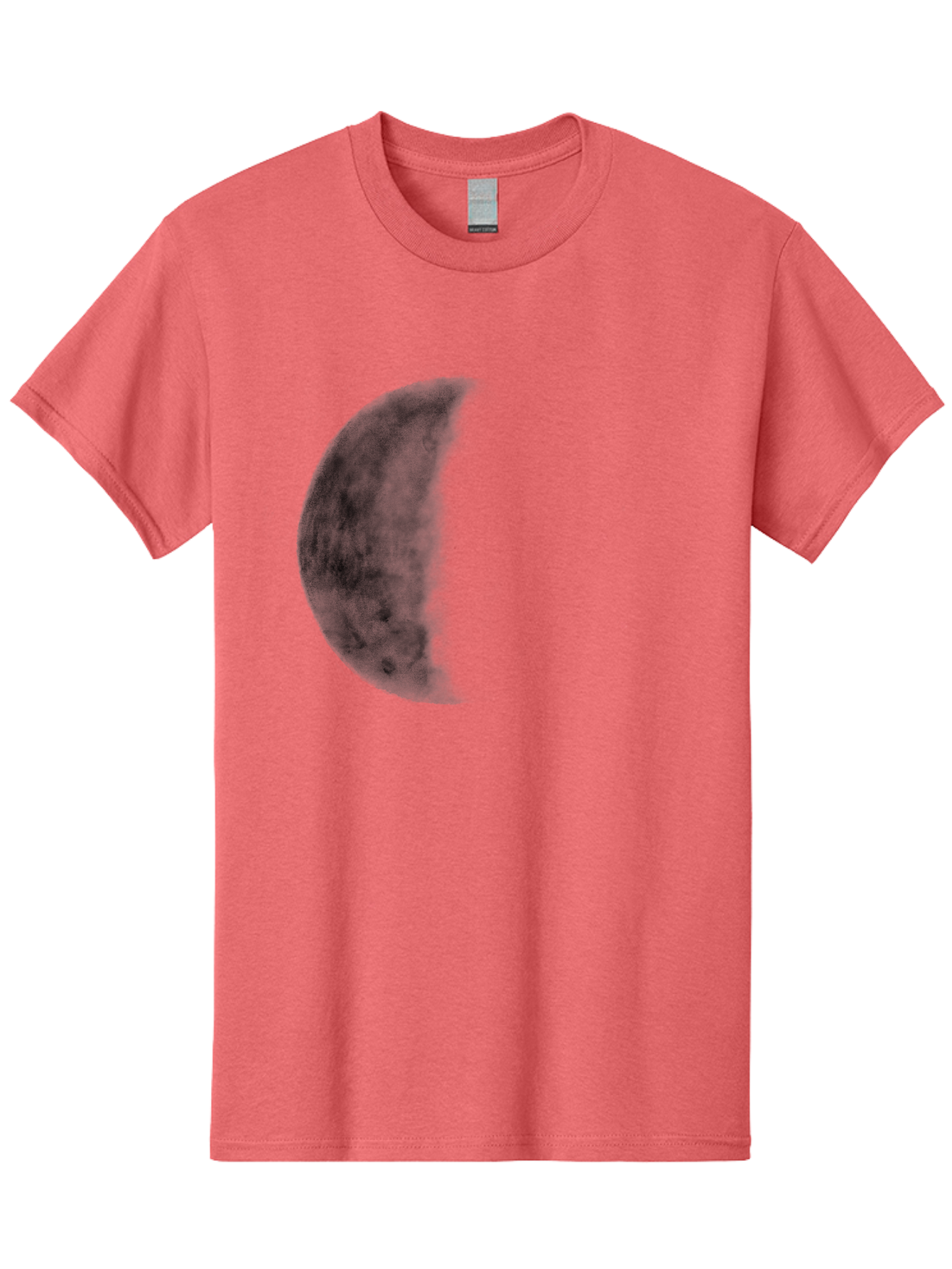 Moon Men'S Graphic Tee, 100% Cotton, Comfortable Casual Summer Wear, Machine Washable, Moon Phase, Lunar Cycle, Half Moon, Moon Surface, Dark Craters, Lunar Texture, Celestial Body, Space Imagery, Astronomy Aac337
