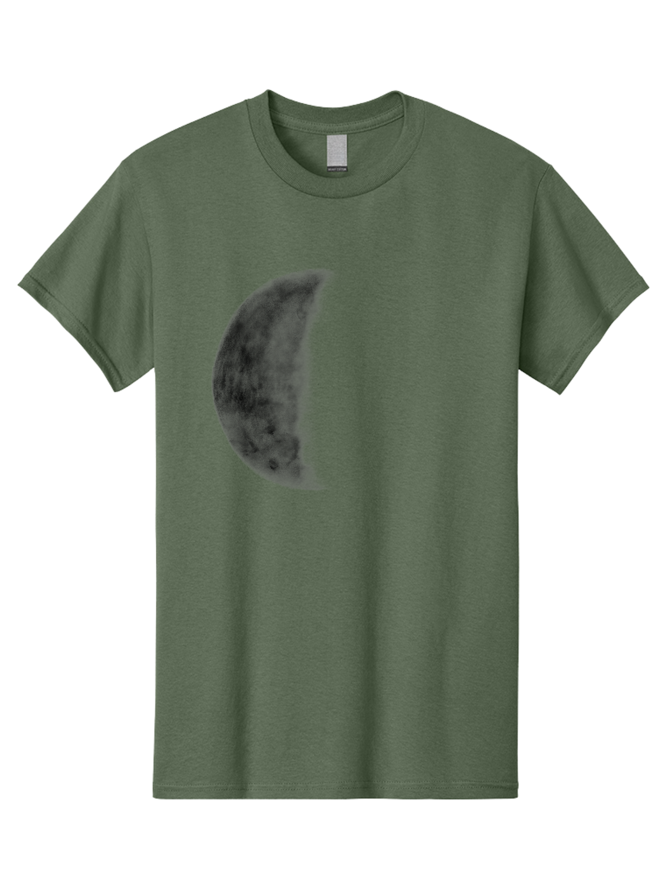 Moon Men'S Graphic Tee, 100% Cotton, Comfortable Casual Summer Wear, Machine Washable, Moon Phase, Lunar Cycle, Half Moon, Moon Surface, Dark Craters, Lunar Texture, Celestial Body, Space Imagery, Astronomy Aac337