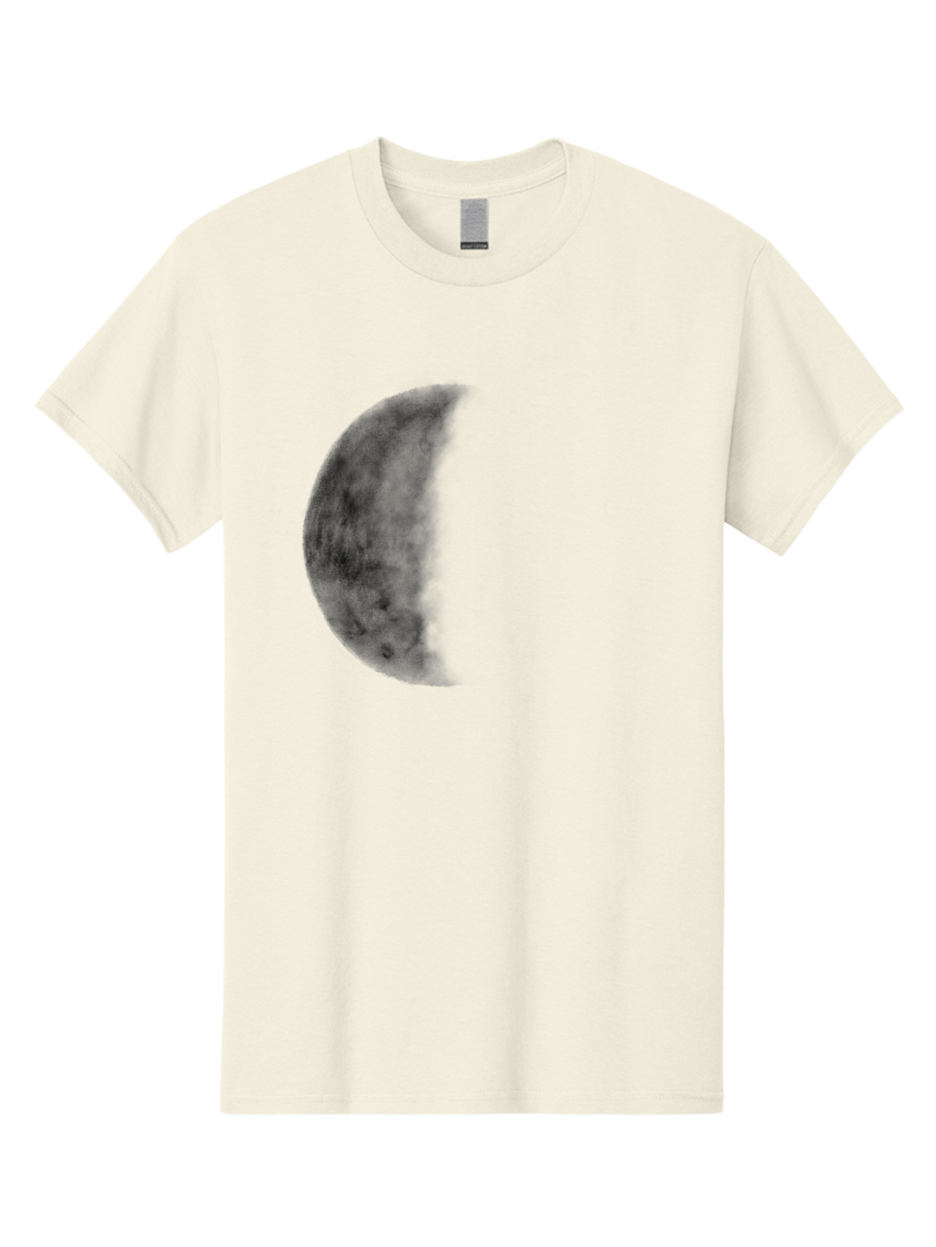 Moon Men'S Graphic Tee, 100% Cotton, Comfortable Casual Summer Wear, Machine Washable, Moon Phase, Lunar Cycle, Half Moon, Moon Surface, Dark Craters, Lunar Texture, Celestial Body, Space Imagery, Astronomy Aac337