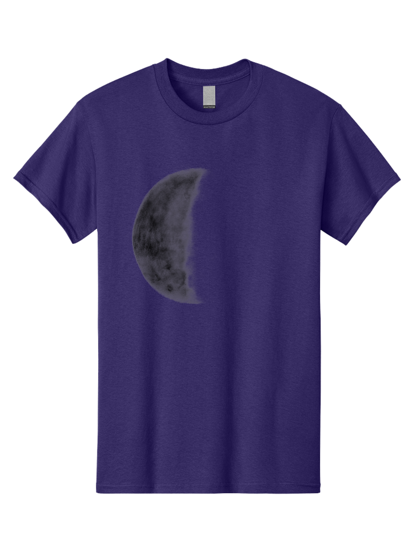 Moon Men'S Graphic Tee, 100% Cotton, Comfortable Casual Summer Wear, Machine Washable, Moon Phase, Lunar Cycle, Half Moon, Moon Surface, Dark Craters, Lunar Texture, Celestial Body, Space Imagery, Astronomy Aac337
