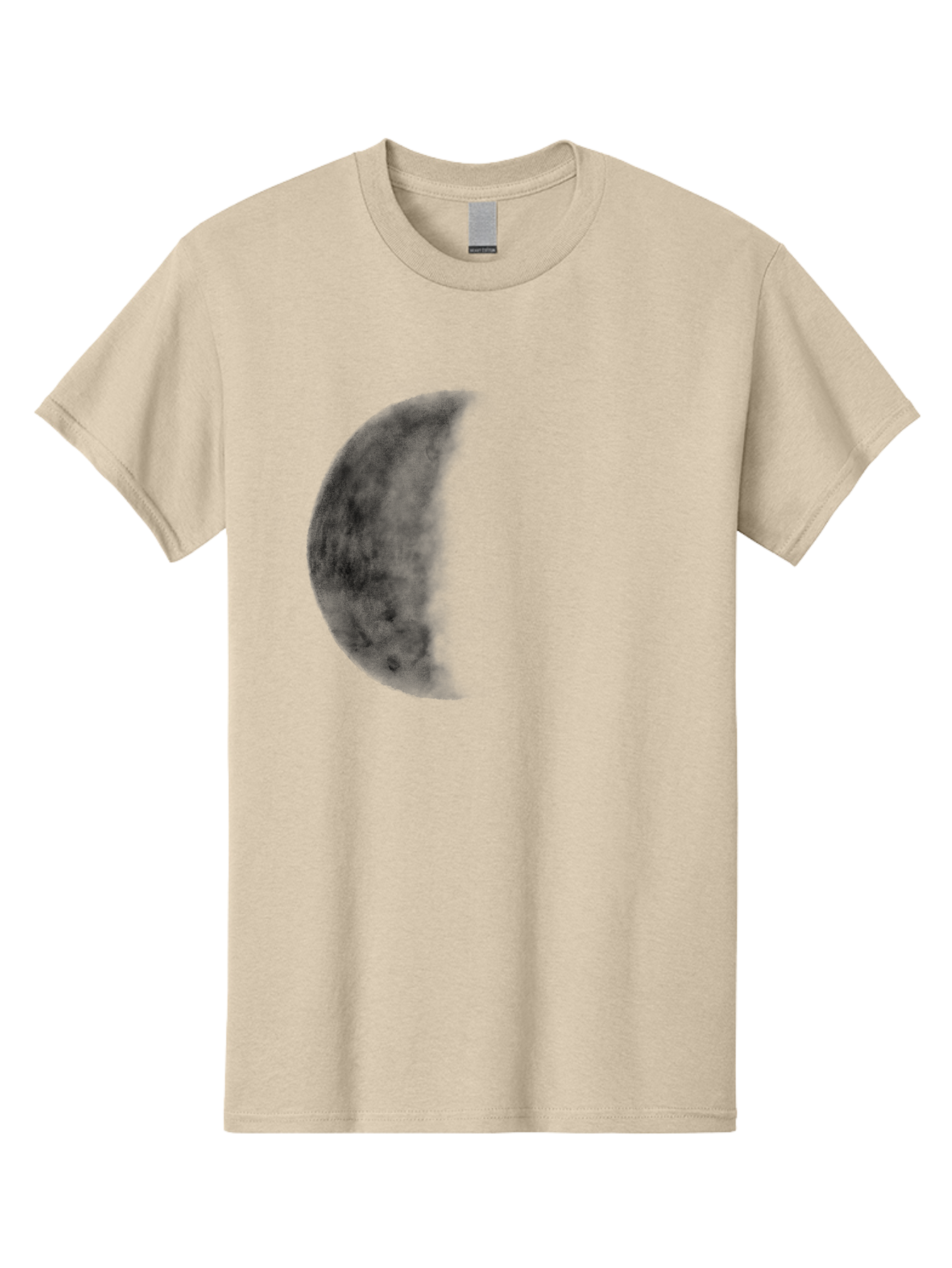 Moon Men'S Graphic Tee, 100% Cotton, Comfortable Casual Summer Wear, Machine Washable, Moon Phase, Lunar Cycle, Half Moon, Moon Surface, Dark Craters, Lunar Texture, Celestial Body, Space Imagery, Astronomy Aac337