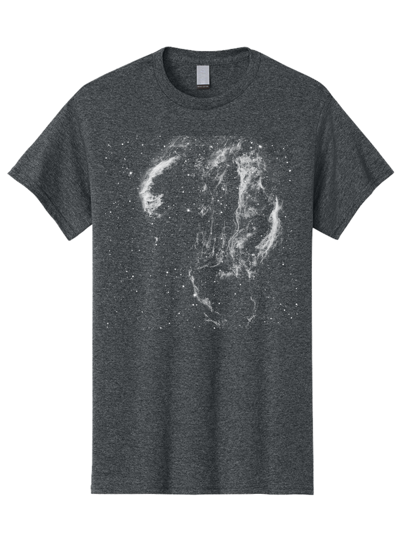 White-Smoke-On-Green Men'S Graphic Tee, 100% Cotton, Comfortable Casual Summer Wear, Machine Washable, Smoke Or Dust Cloud, Abstract Design, White Particles, Dynamic Movement, Textured Effect, Artistic Visualization, Creative Element Aac363