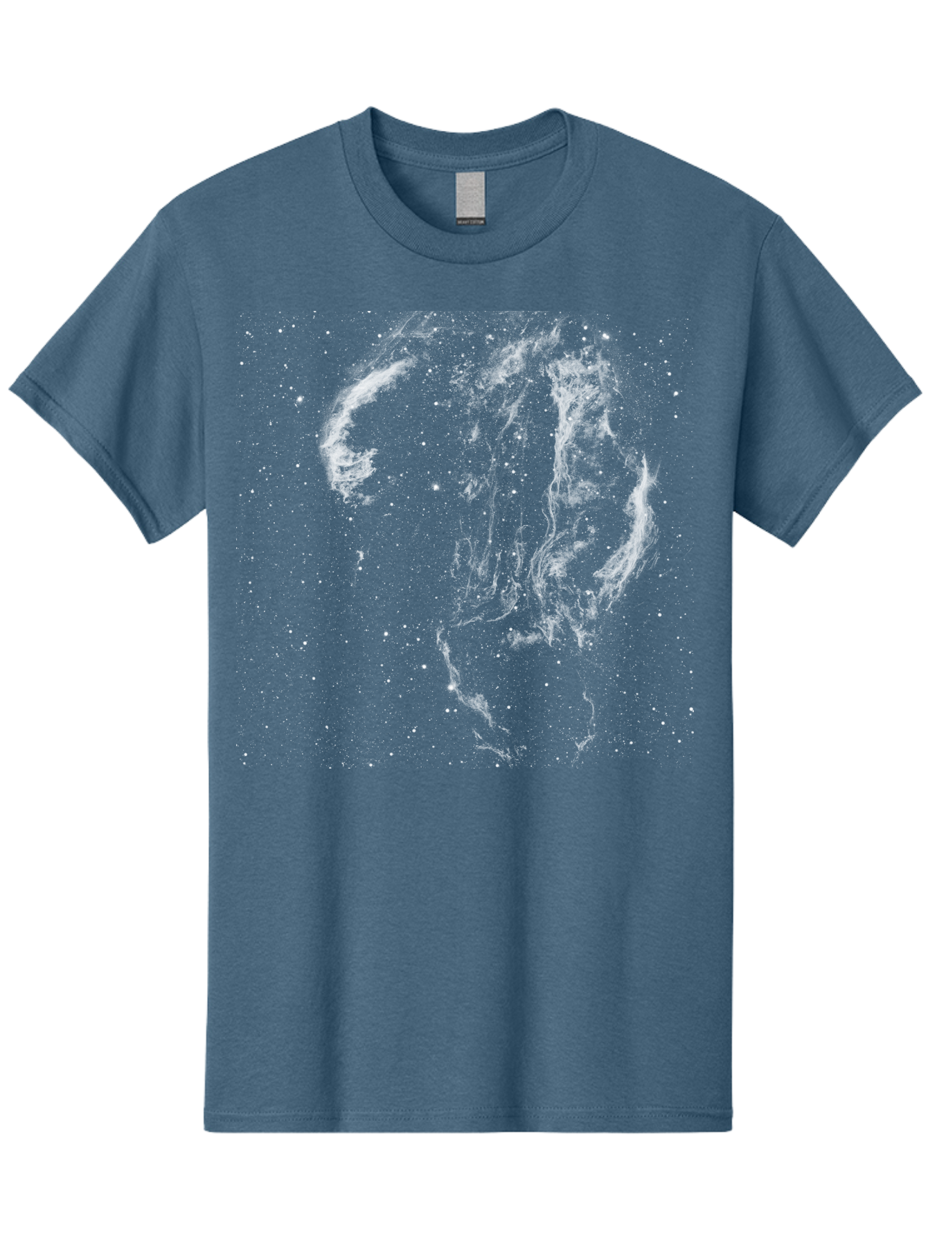 White-Smoke-On-Green Men'S Graphic Tee, 100% Cotton, Comfortable Casual Summer Wear, Machine Washable, Smoke Or Dust Cloud, Abstract Design, White Particles, Dynamic Movement, Textured Effect, Artistic Visualization, Creative Element Aac363