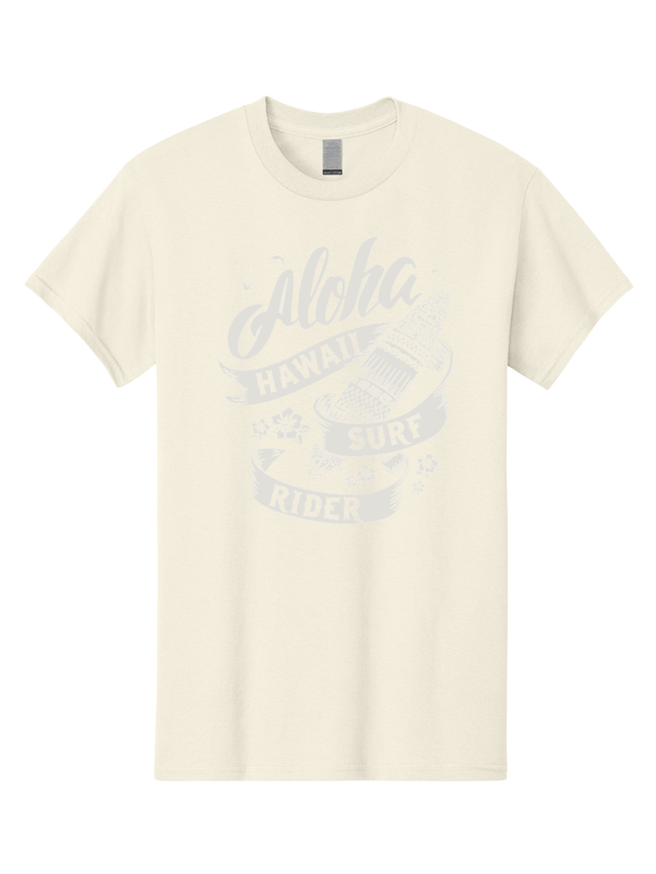 Aloha-Hawaii-Surf-Rider Men'S Graphic Tee, 100% Cotton, Comfortable Casual Summer Wear, Machine Washable, Surfboard Graphic, Hawaii Surf Culture, Aloha Spirit, Surfer Lifestyle, Tropical Vibes, Beachy Keiki, Surfing Adventure, Aac369
