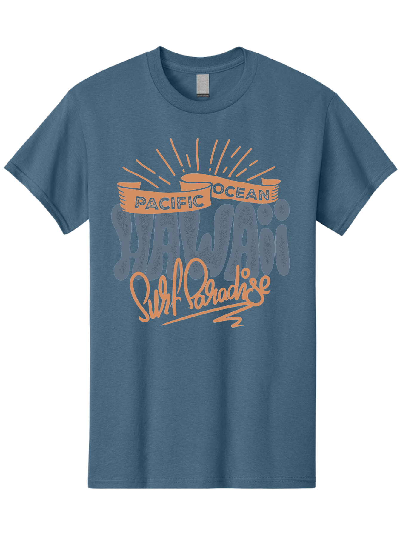 Pacific-Ocean-Wai-Anae-Surf-Paradise Men'S Graphic Tee, 100% Cotton, Comfortable Casual Summer Wear, Machine Washable, Hawaii Vacation, Pacific Ocean, Surf Paradise, Tropical Getaway, Beach Destination, Island Life, Surf Culture Aac371