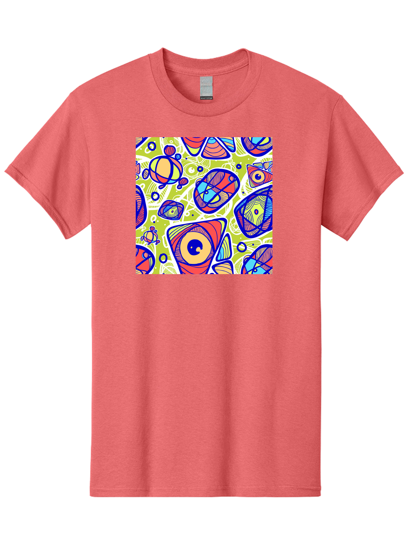 All-Seeing-Eyes Men'S Graphic Tee, 100% Cotton, Comfortable Casual Summer Wear, Machine Washable, Stylized Eyes, Abstract Shapes, Vibrant Colors, Bold Designs, Eye-Catching Patterns, Graphic Art, Tribal Motifs, Fantasy Elements, Aac375