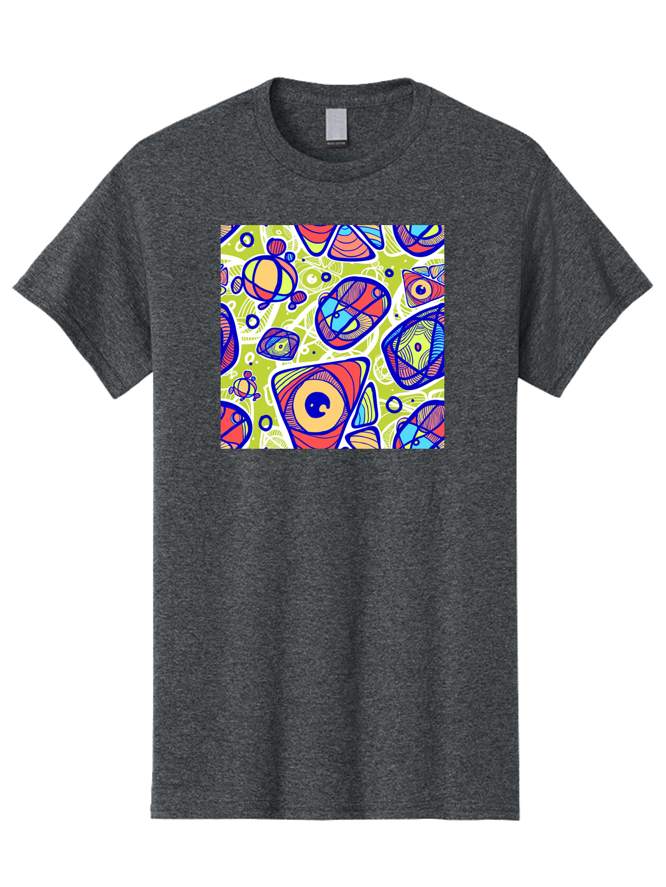 All-Seeing-Eyes Men'S Graphic Tee, 100% Cotton, Comfortable Casual Summer Wear, Machine Washable, Stylized Eyes, Abstract Shapes, Vibrant Colors, Bold Designs, Eye-Catching Patterns, Graphic Art, Tribal Motifs, Fantasy Elements, Aac375