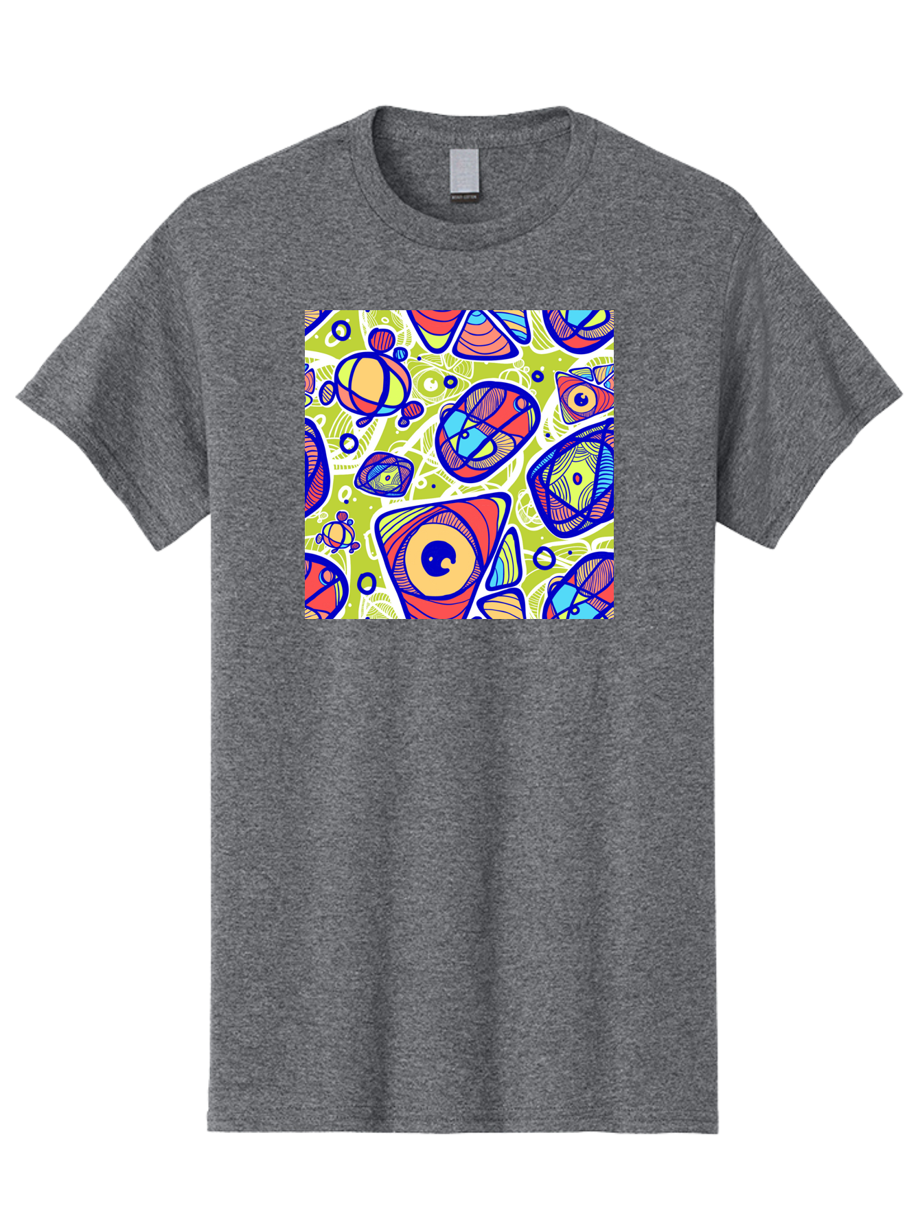 All-Seeing-Eyes Men'S Graphic Tee, 100% Cotton, Comfortable Casual Summer Wear, Machine Washable, Stylized Eyes, Abstract Shapes, Vibrant Colors, Bold Designs, Eye-Catching Patterns, Graphic Art, Tribal Motifs, Fantasy Elements, Aac375