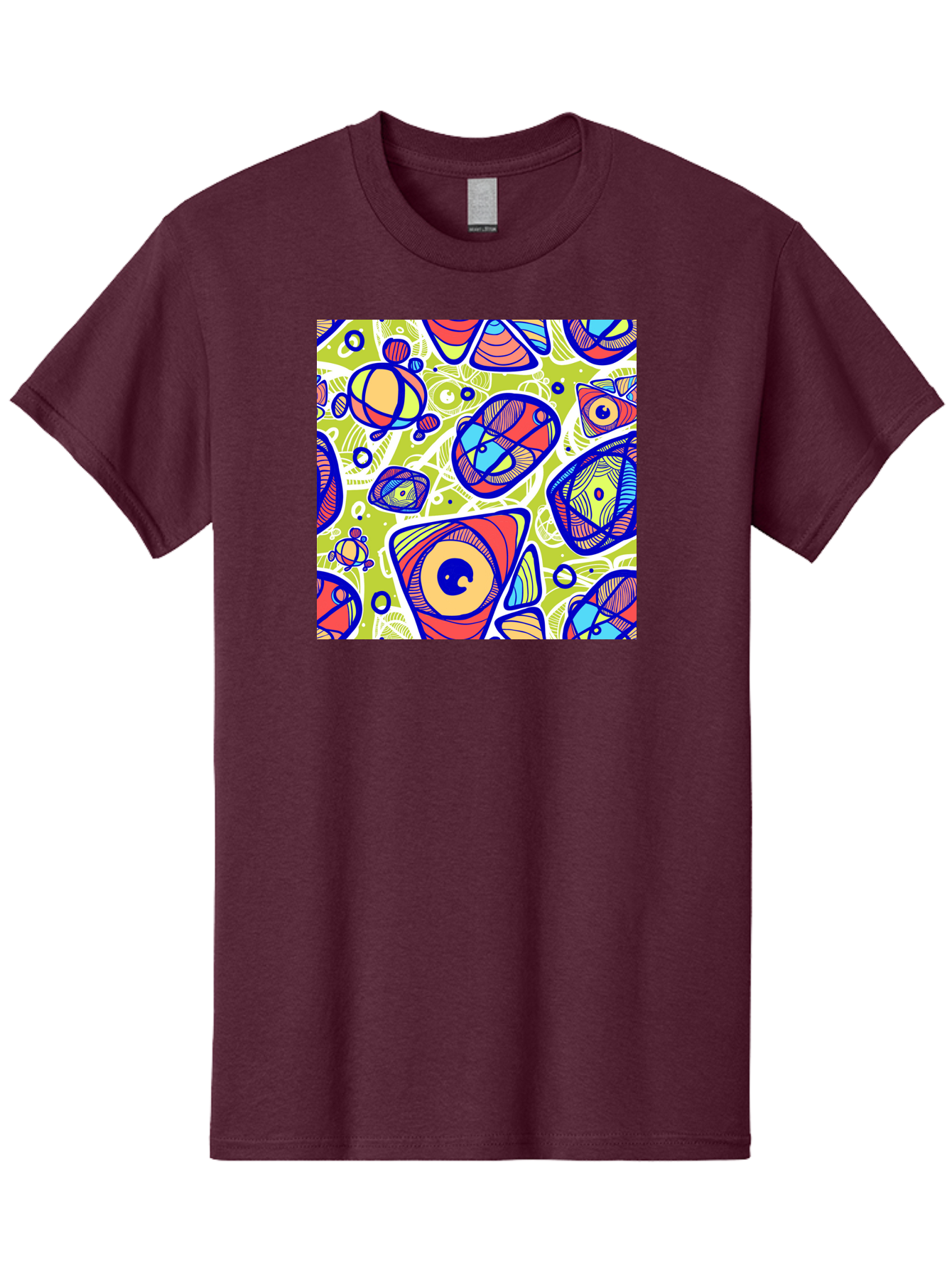 All-Seeing-Eyes Men'S Graphic Tee, 100% Cotton, Comfortable Casual Summer Wear, Machine Washable, Stylized Eyes, Abstract Shapes, Vibrant Colors, Bold Designs, Eye-Catching Patterns, Graphic Art, Tribal Motifs, Fantasy Elements, Aac375