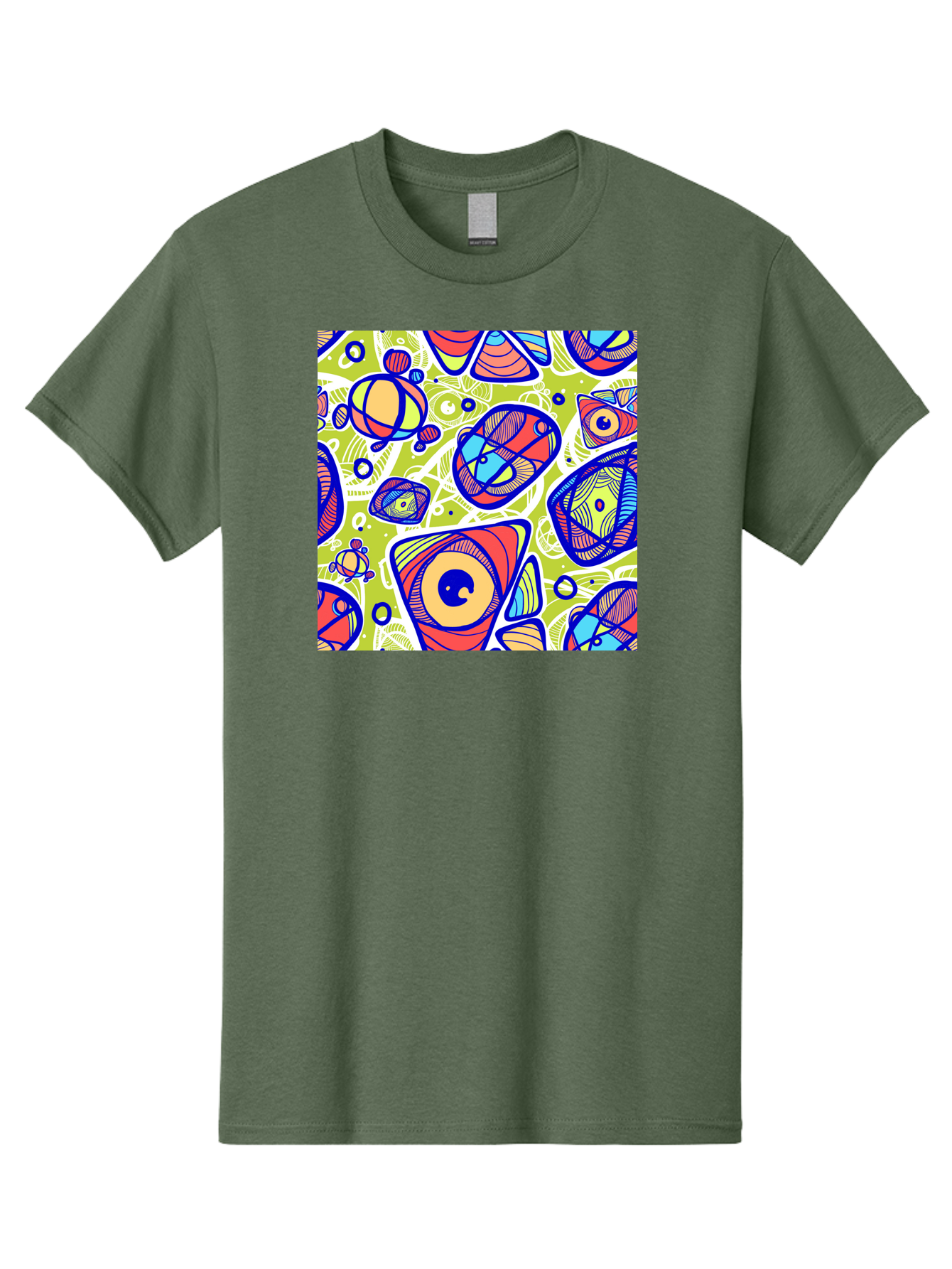 All-Seeing-Eyes Men'S Graphic Tee, 100% Cotton, Comfortable Casual Summer Wear, Machine Washable, Stylized Eyes, Abstract Shapes, Vibrant Colors, Bold Designs, Eye-Catching Patterns, Graphic Art, Tribal Motifs, Fantasy Elements, Aac375