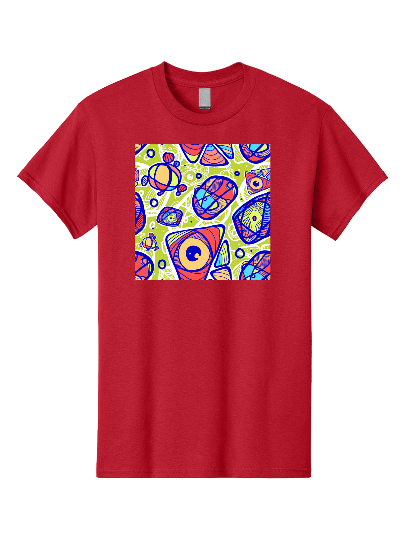 All-Seeing-Eyes Men'S Graphic Tee, 100% Cotton, Comfortable Casual Summer Wear, Machine Washable, Stylized Eyes, Abstract Shapes, Vibrant Colors, Bold Designs, Eye-Catching Patterns, Graphic Art, Tribal Motifs, Fantasy Elements, Aac375