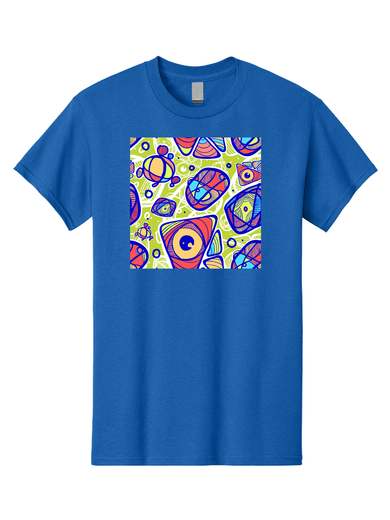 All-Seeing-Eyes Men'S Graphic Tee, 100% Cotton, Comfortable Casual Summer Wear, Machine Washable, Stylized Eyes, Abstract Shapes, Vibrant Colors, Bold Designs, Eye-Catching Patterns, Graphic Art, Tribal Motifs, Fantasy Elements, Aac375