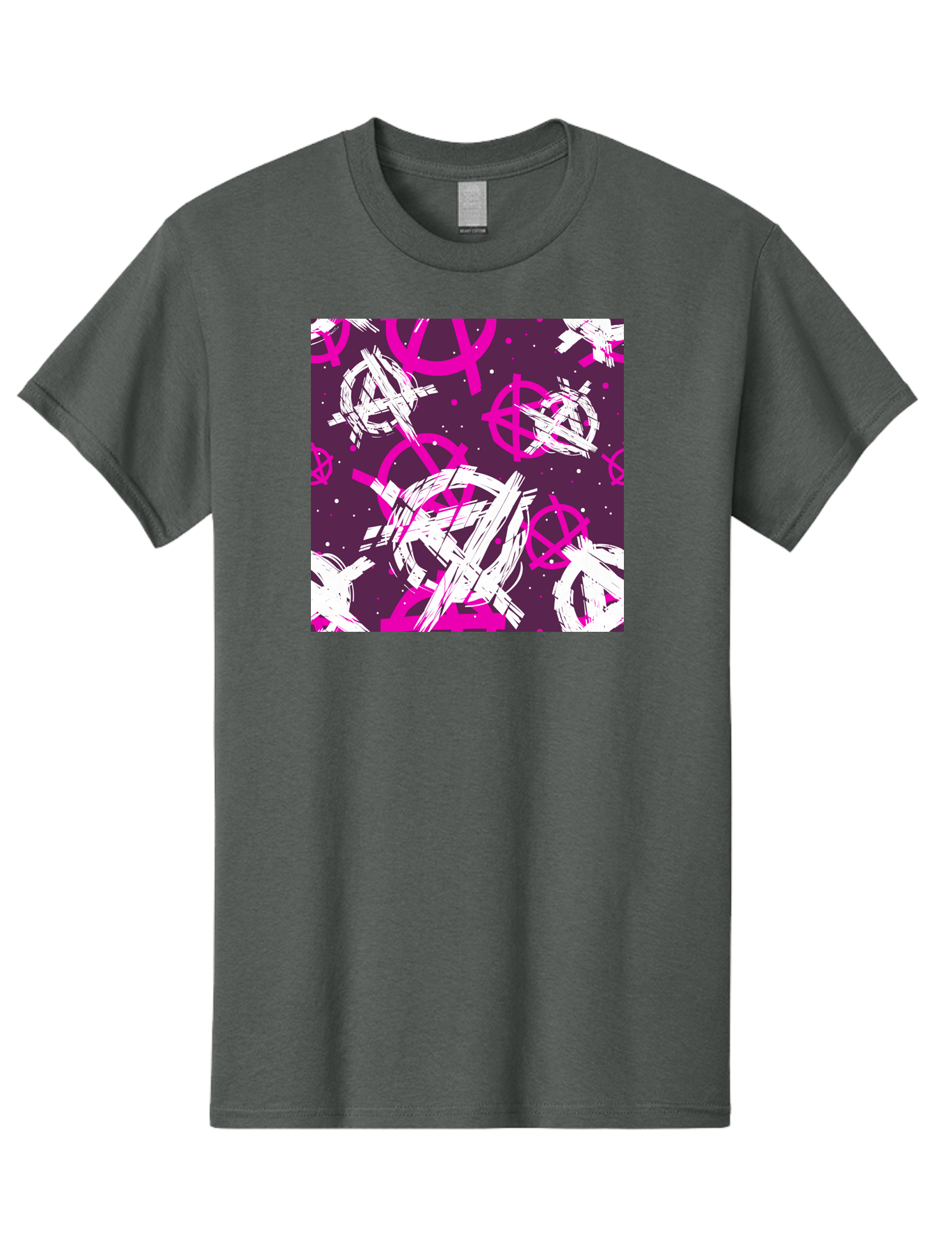 Anarchy-Symbols Men'S Graphic Tee, 100% Cotton, Comfortable Casual Summer Wear, Machine Washable, Anarchy Symbols, Protest Signs, Activist Graphics, Punk Rock Imagery, Chaotic Patterns, Abstract Art, Rebellion Motifs, Symbolic Expression, Aac377