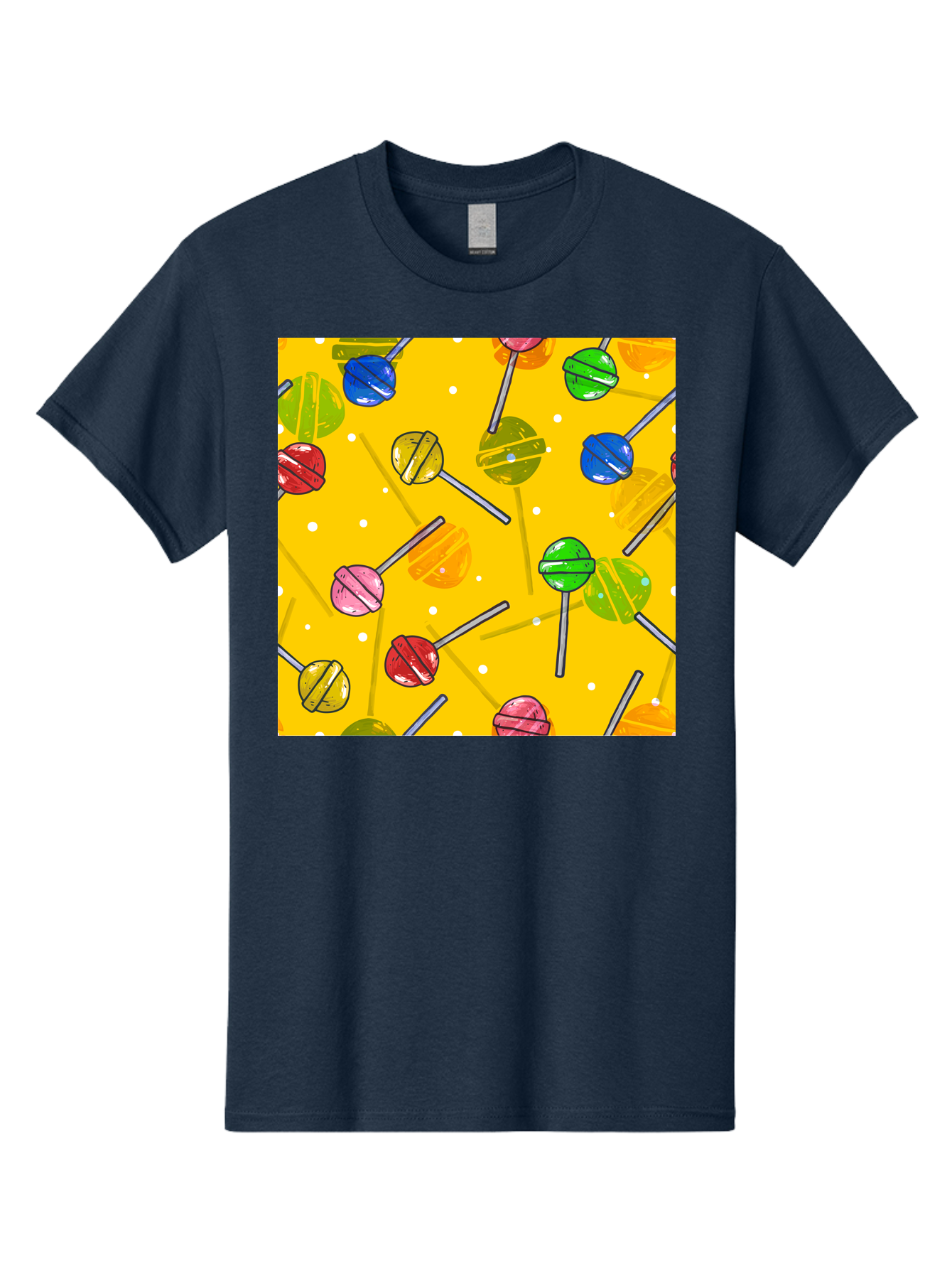 Lollipops Men'S Graphic Tee, 100% Cotton, Comfortable Casual Summer Wear, Machine Washable, Lollipops, Candy, Sweets, Colorful Treats, Vibrant Hues, Playful Design, Sweet Tooth, Party Favors, Kid'S Party Aac402