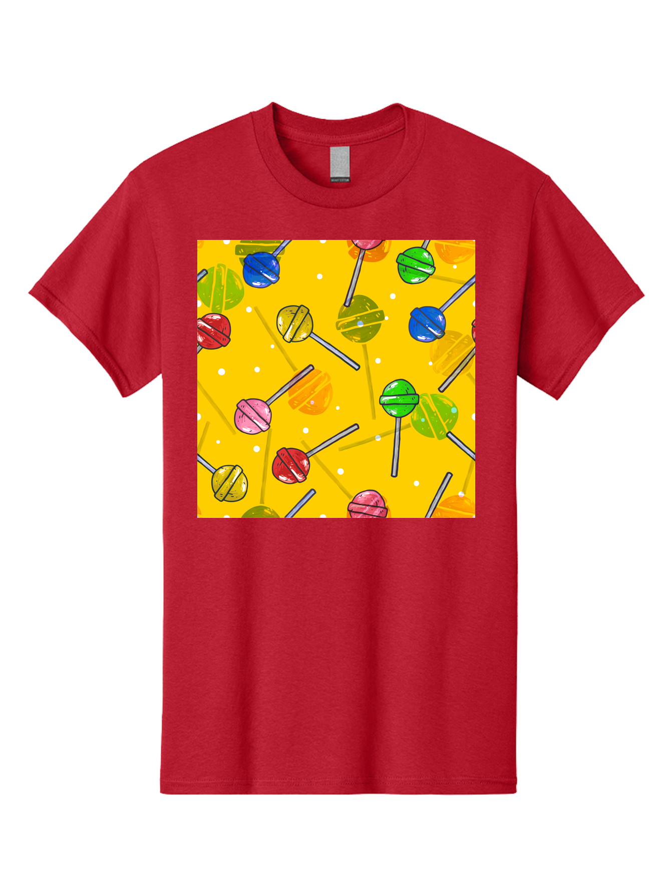 Lollipops Men'S Graphic Tee, 100% Cotton, Comfortable Casual Summer Wear, Machine Washable, Lollipops, Candy, Sweets, Colorful Treats, Vibrant Hues, Playful Design, Sweet Tooth, Party Favors, Kid'S Party Aac402