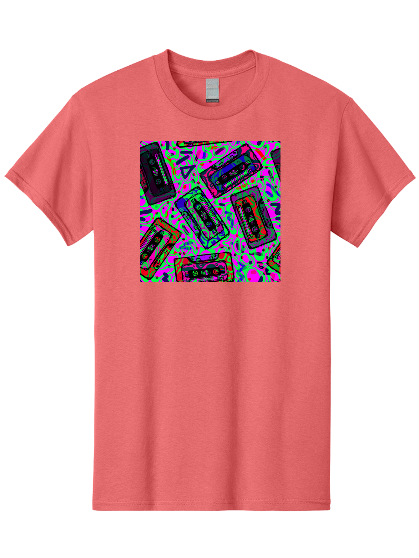 Mix-Tape Men'S Graphic Tee, 100% Cotton, Comfortable Casual Summer Wear, Machine Washable, Mix Tape Cassettes, Retro Music, Vintage Technology, Nostalgic Vibes, 80S And 90S Style, Cassette Tapes, Music Lover, Hipster Culture, Colorful Design Aac406