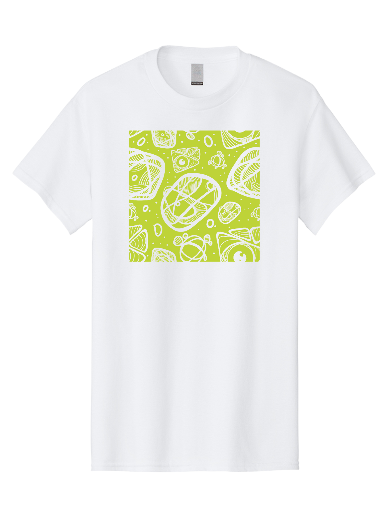 Ocean-Life Men'S Graphic Tee, 100% Cotton, Comfortable Casual Summer Wear, Machine Washable, Stylish Fish Illustrations, Ocean Creatures, Abstract Art, White Line Drawings, Playful Patterns, Whimsical Designs, Food-Inspired Artwork, Aac409