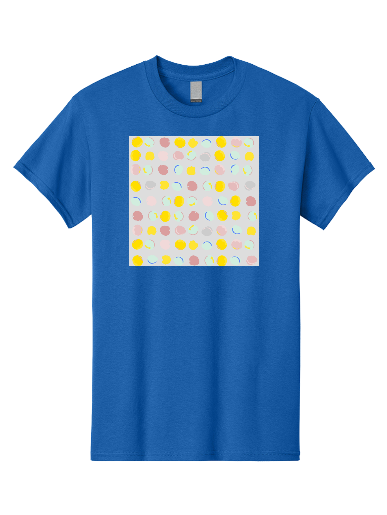 Pastel-Polka-Dots Men'S Graphic Tee, 100% Cotton, Comfortable Casual Summer Wear, Machine Washable, Pastel Colors, Abstract Design, Geometric Pattern, Colorful Dots, Creative Art, Decorative Background, Modern Style, Artistic Expression, Aac410