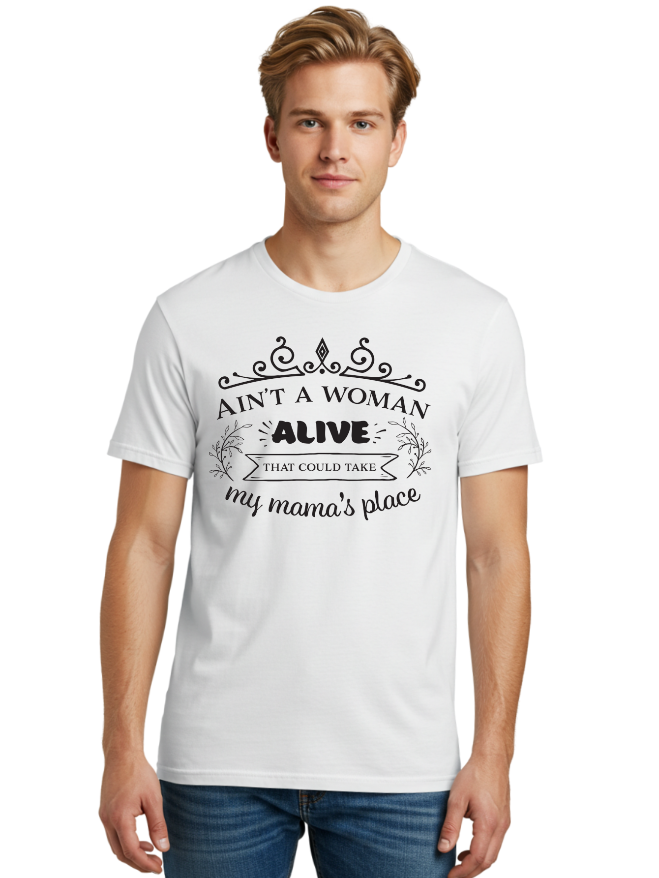 Ain-T-A-Woman-Alive Men'S Graphic Tee, 100% Cotton, Comfortable Casual Summer Wear, Machine Washable, Funny Quote, Motivational Phrase, Inspirational Words, Mother'S Day Gift, Mother'S Love, Funny Mom Quote, Mother Appreciation Aac453