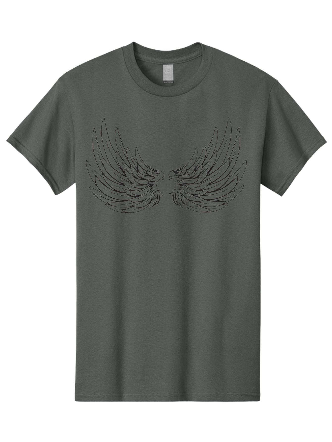 Angel-Wings-1 Men'S Graphic Tee, 100% Cotton, Comfortable Casual Summer Wear, Machine Washable, Angel Wings, Wing Design, Feathered Wings, Symbolic Wings, Protection Symbol, Spiritual Symbol, Freedom Wings, Mystical Wings Aac476