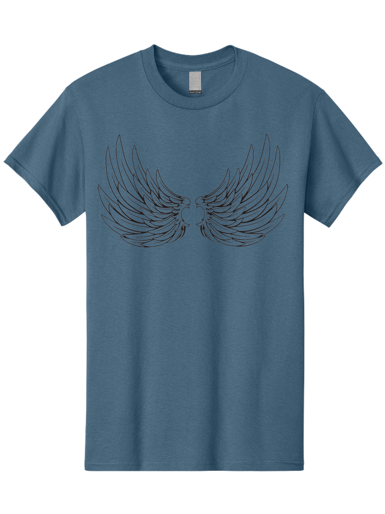 Angel-Wings-1 Men'S Graphic Tee, 100% Cotton, Comfortable Casual Summer Wear, Machine Washable, Angel Wings, Wing Design, Feathered Wings, Symbolic Wings, Protection Symbol, Spiritual Symbol, Freedom Wings, Mystical Wings Aac476