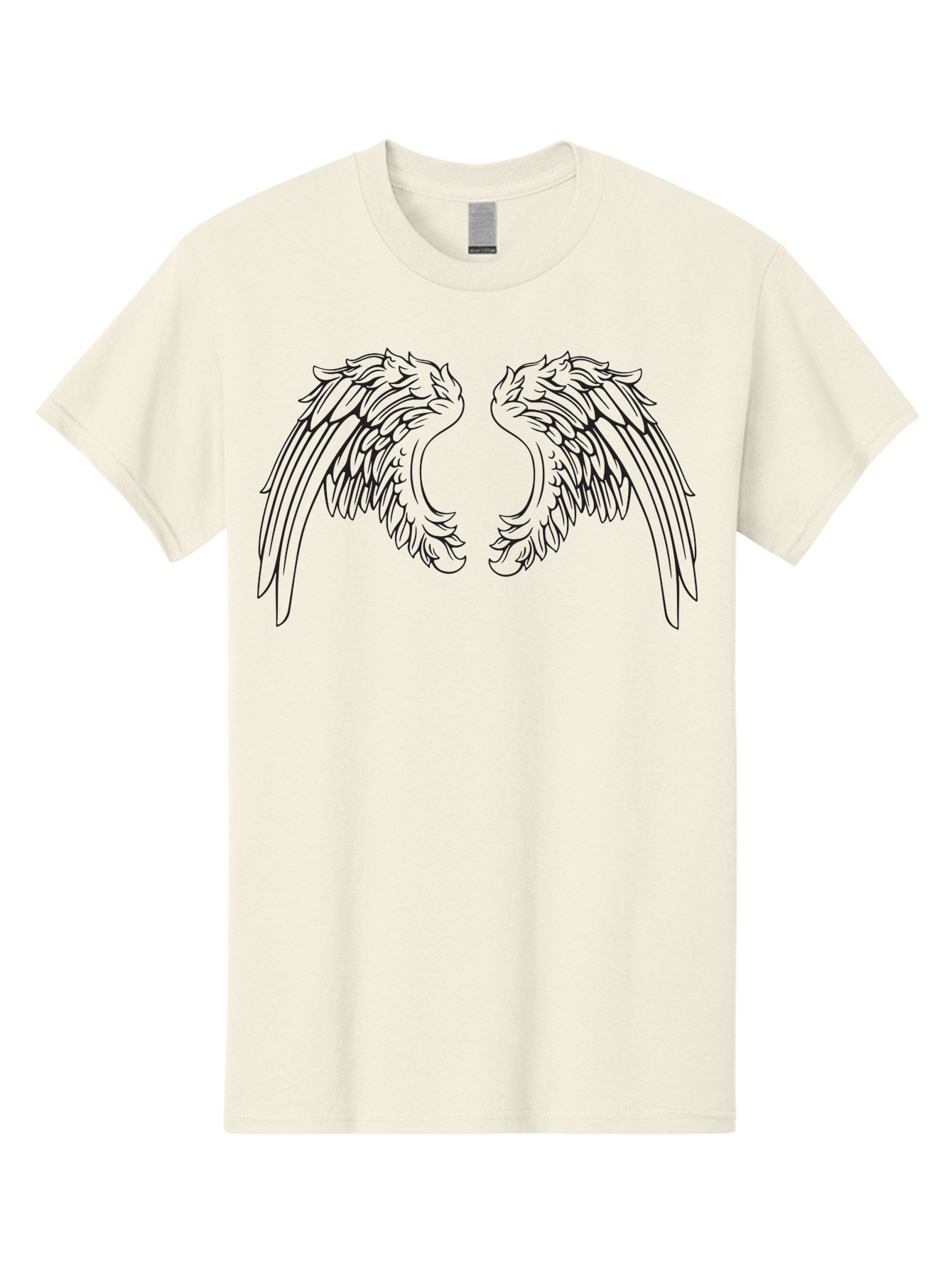 Angel-Wings Men'S Graphic Tee, 100% Cotton, Comfortable Casual Summer Wear, Machine Washable, Angel Wings, Wing Illustration, Feathered Wings, Spiritual Symbolism, Divine Protection, Mystical Art, Wing Design, Ethereal Elegance Aac478